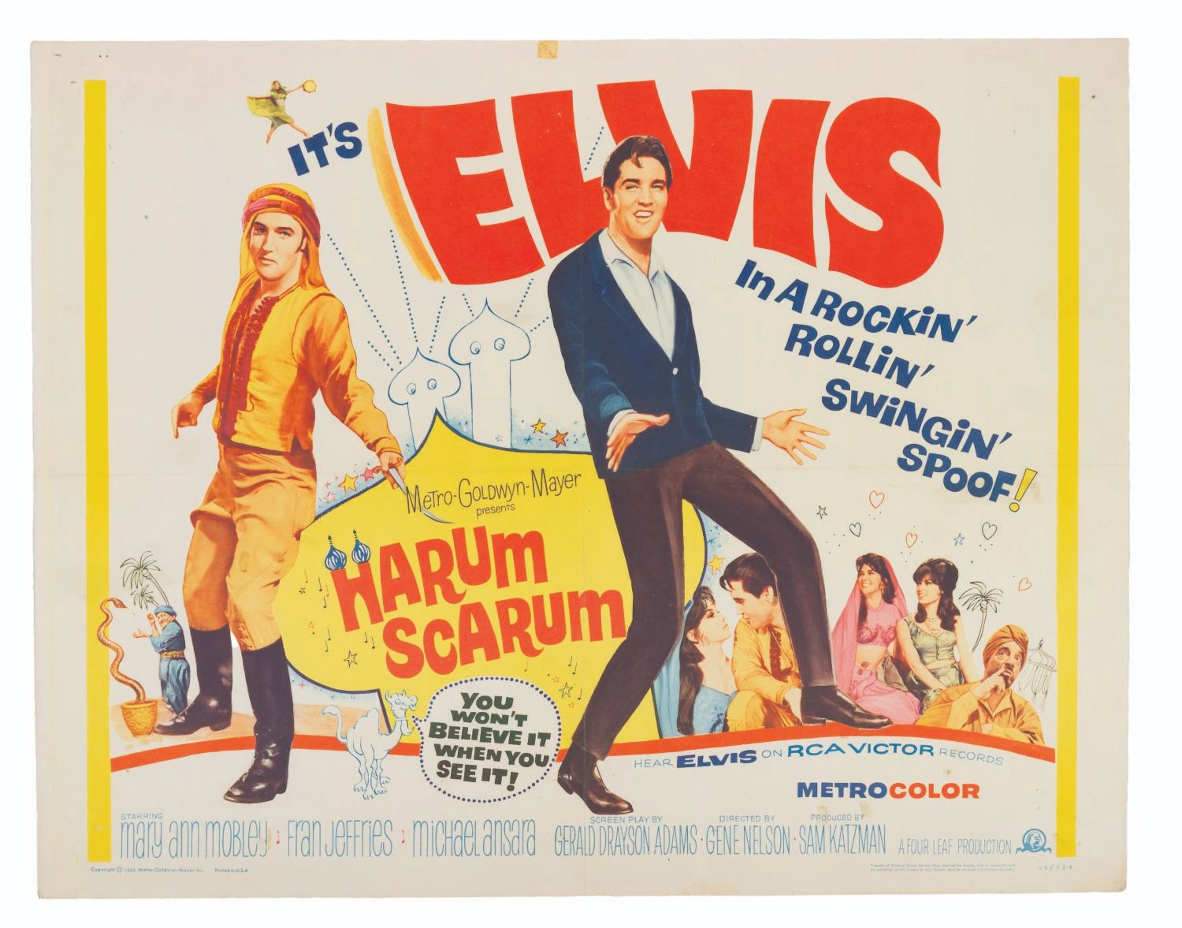An Elvis "Harum Scarum" Half-Sheet.