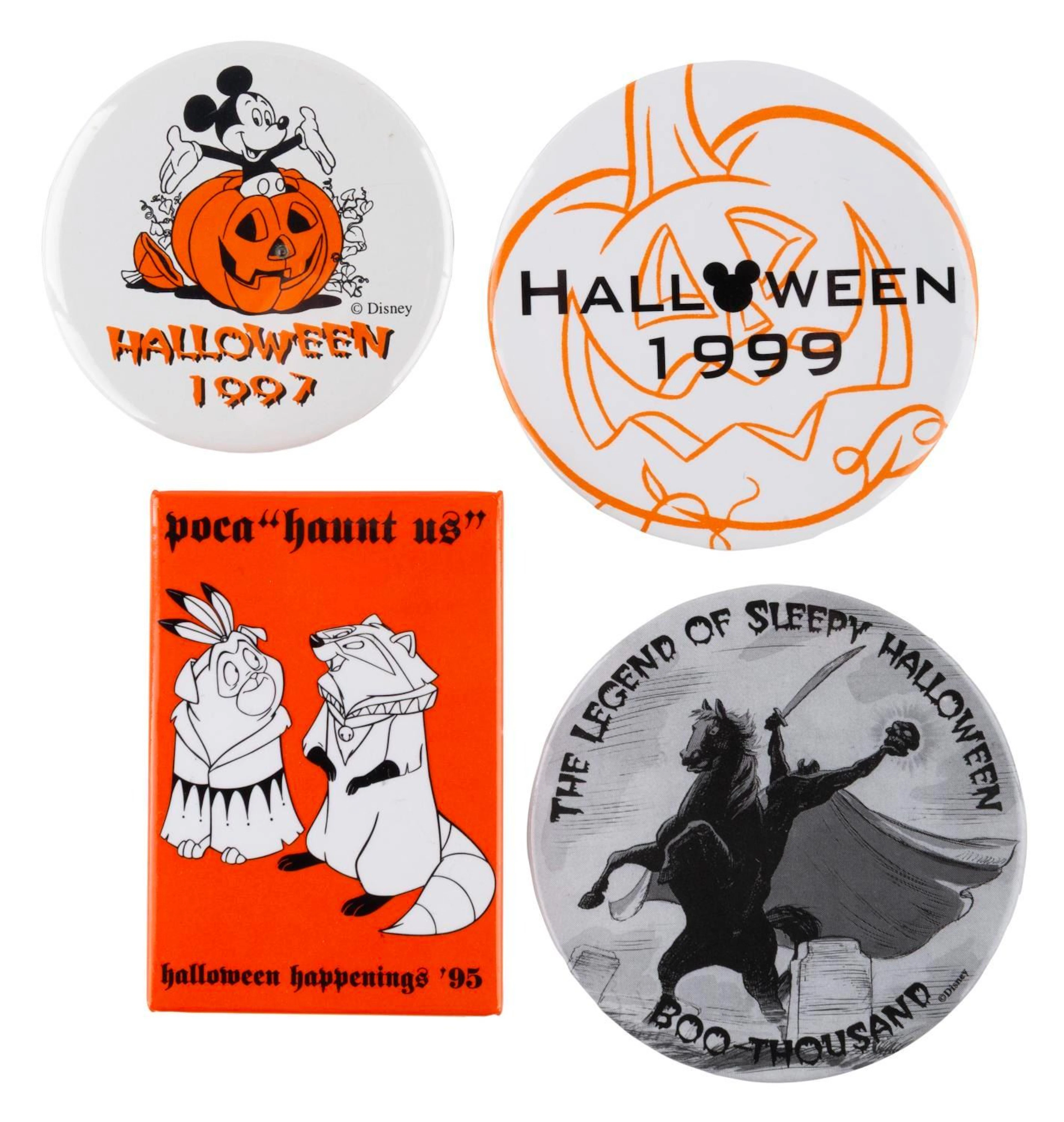 A Set of Disney Studio Halloween Buttons.