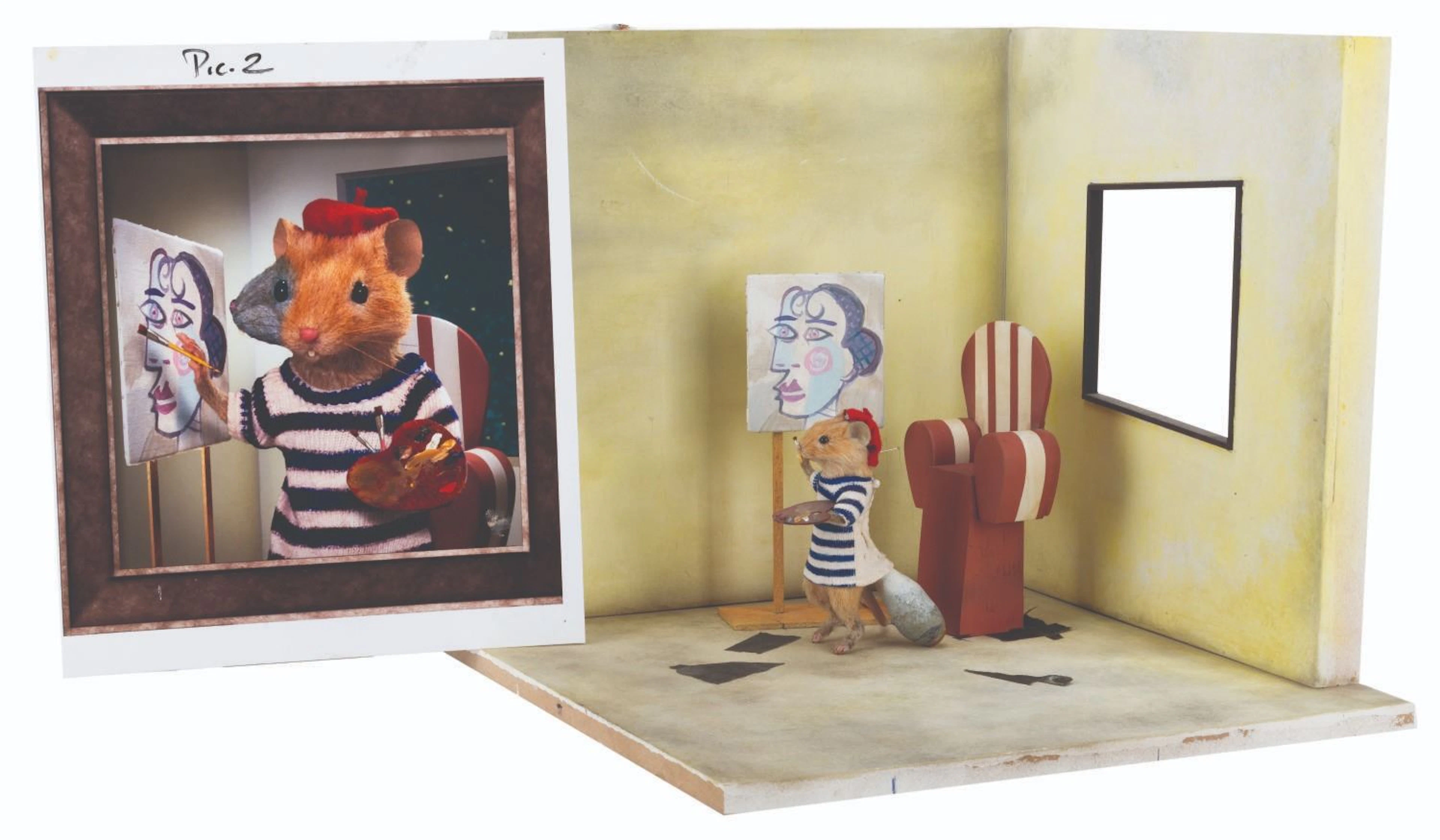 A "Dinner for Schmucks" Picasso Diorama Set.