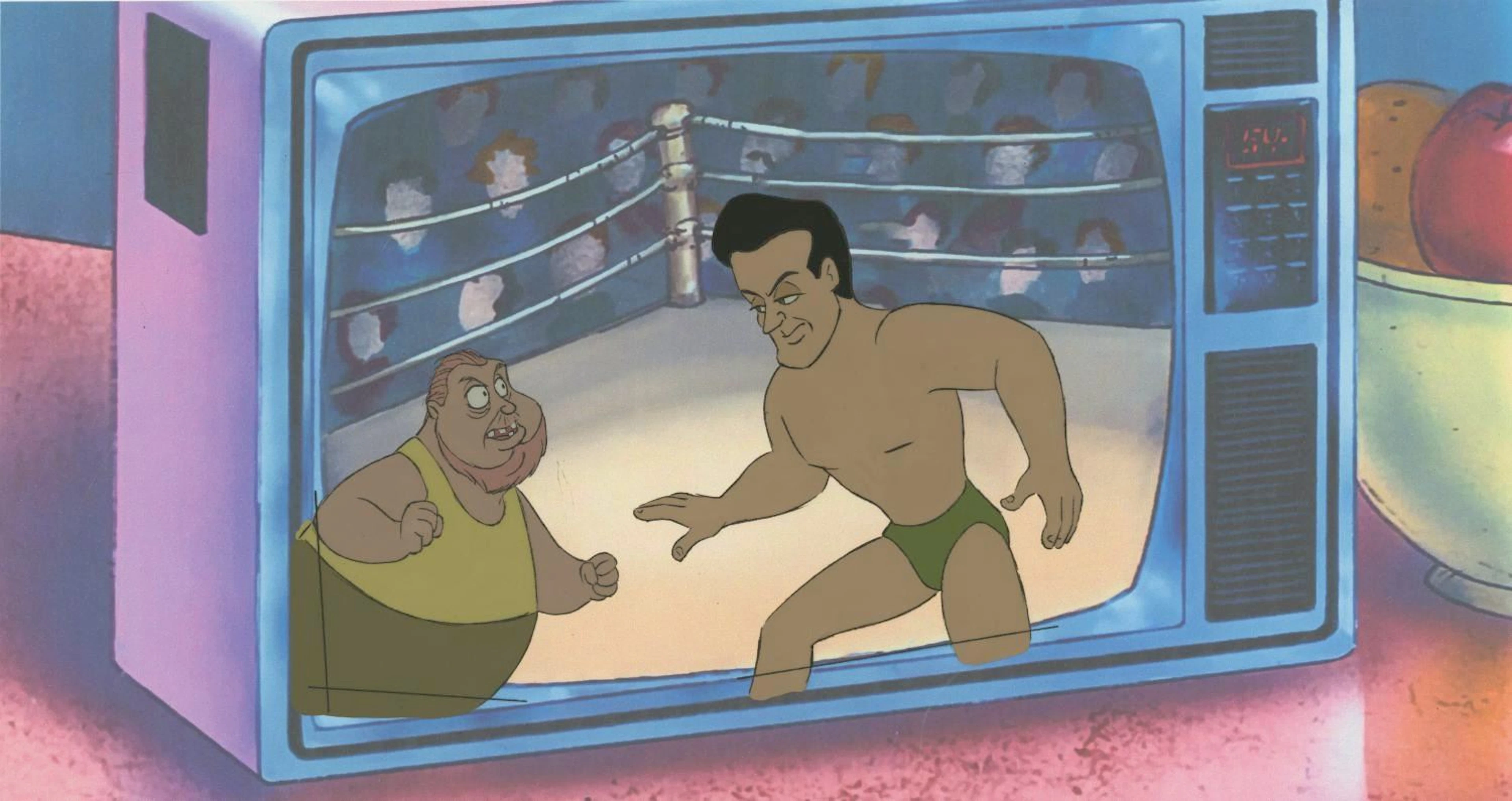An "Oliver & Company" Wrestling Production Cel.