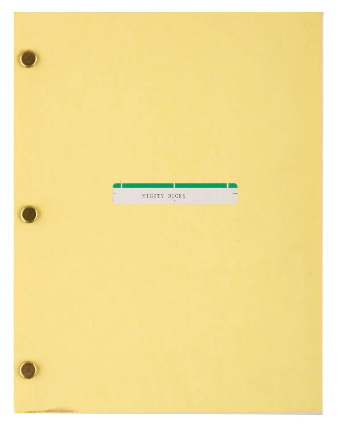 A "The Mighty Ducks" Script.