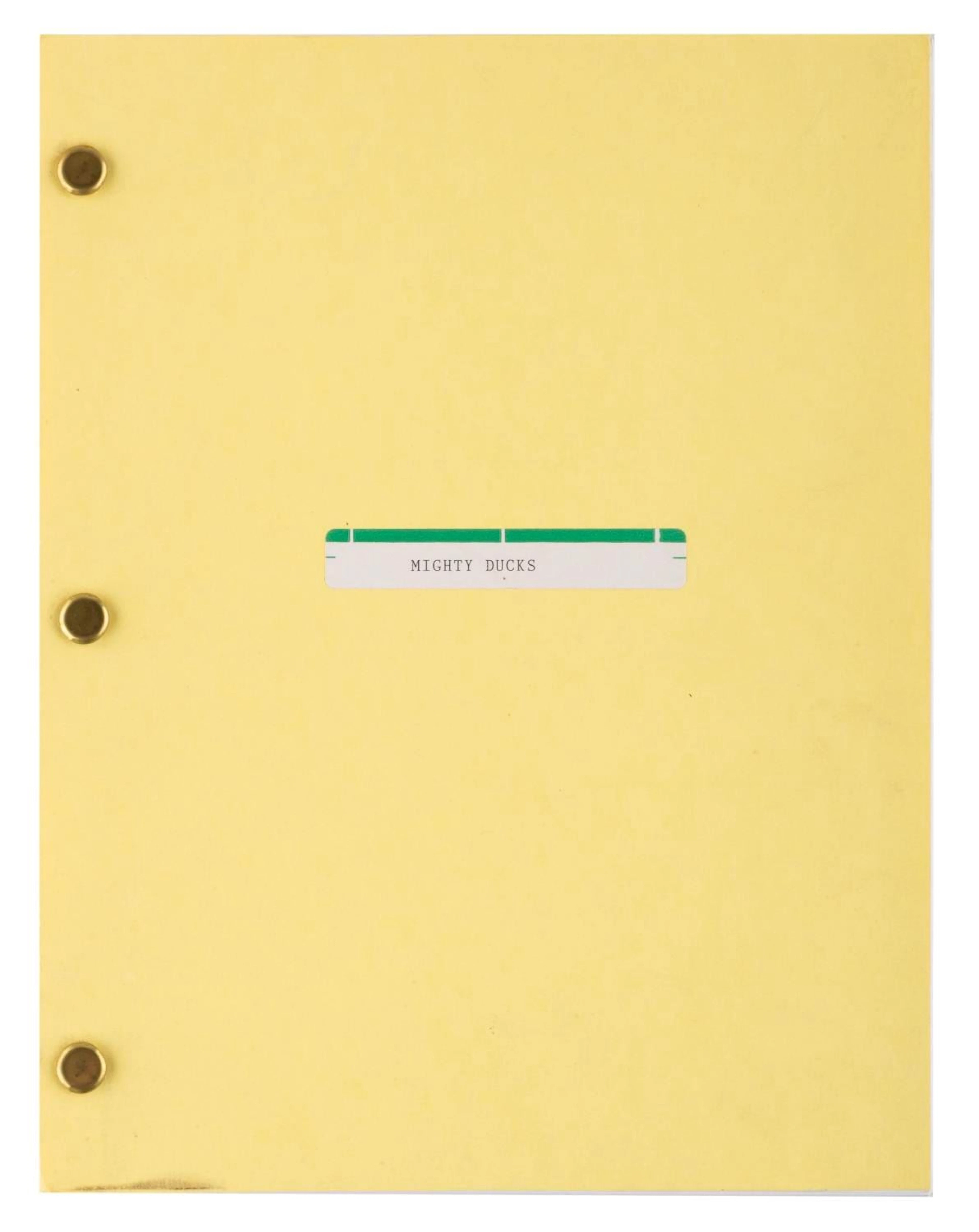 A "The Mighty Ducks" Script.