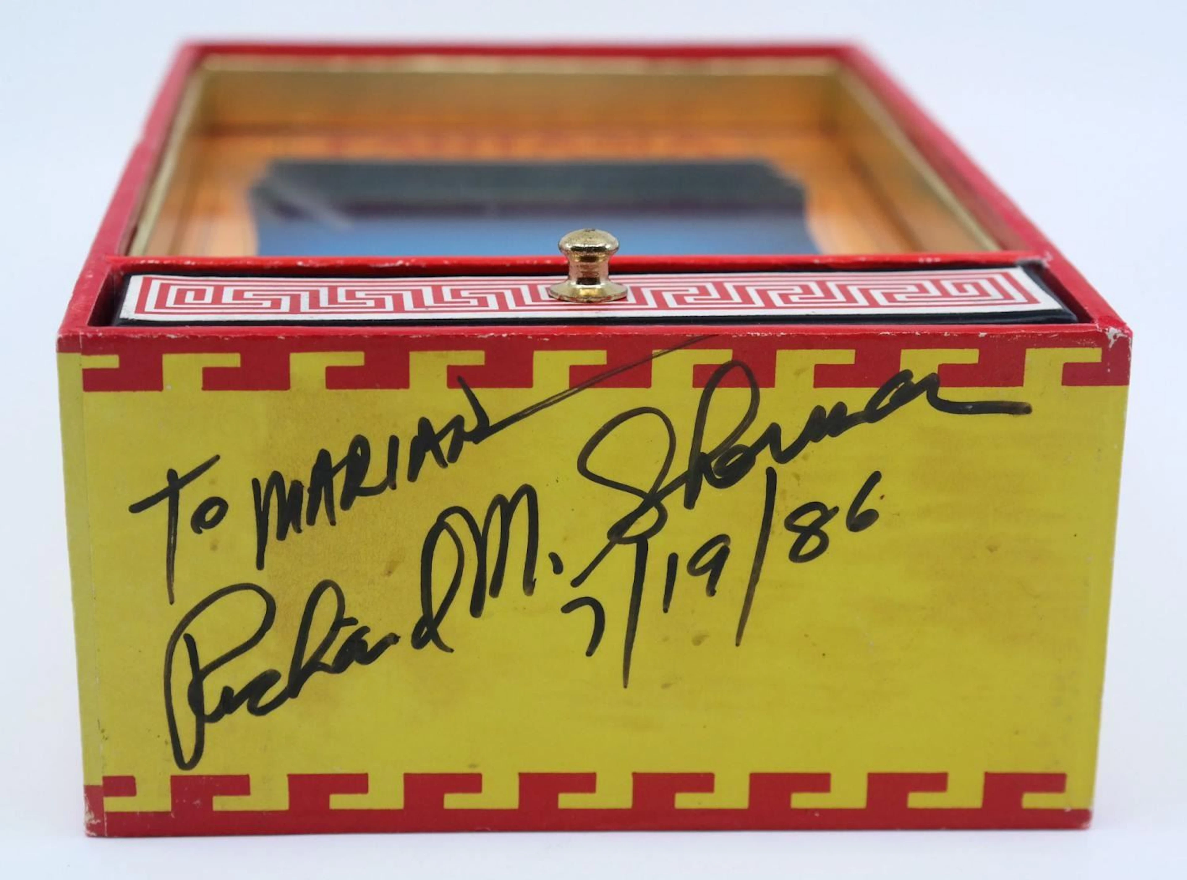 A Richard Sherman Signed "Fantasia" Shadow Music Box.