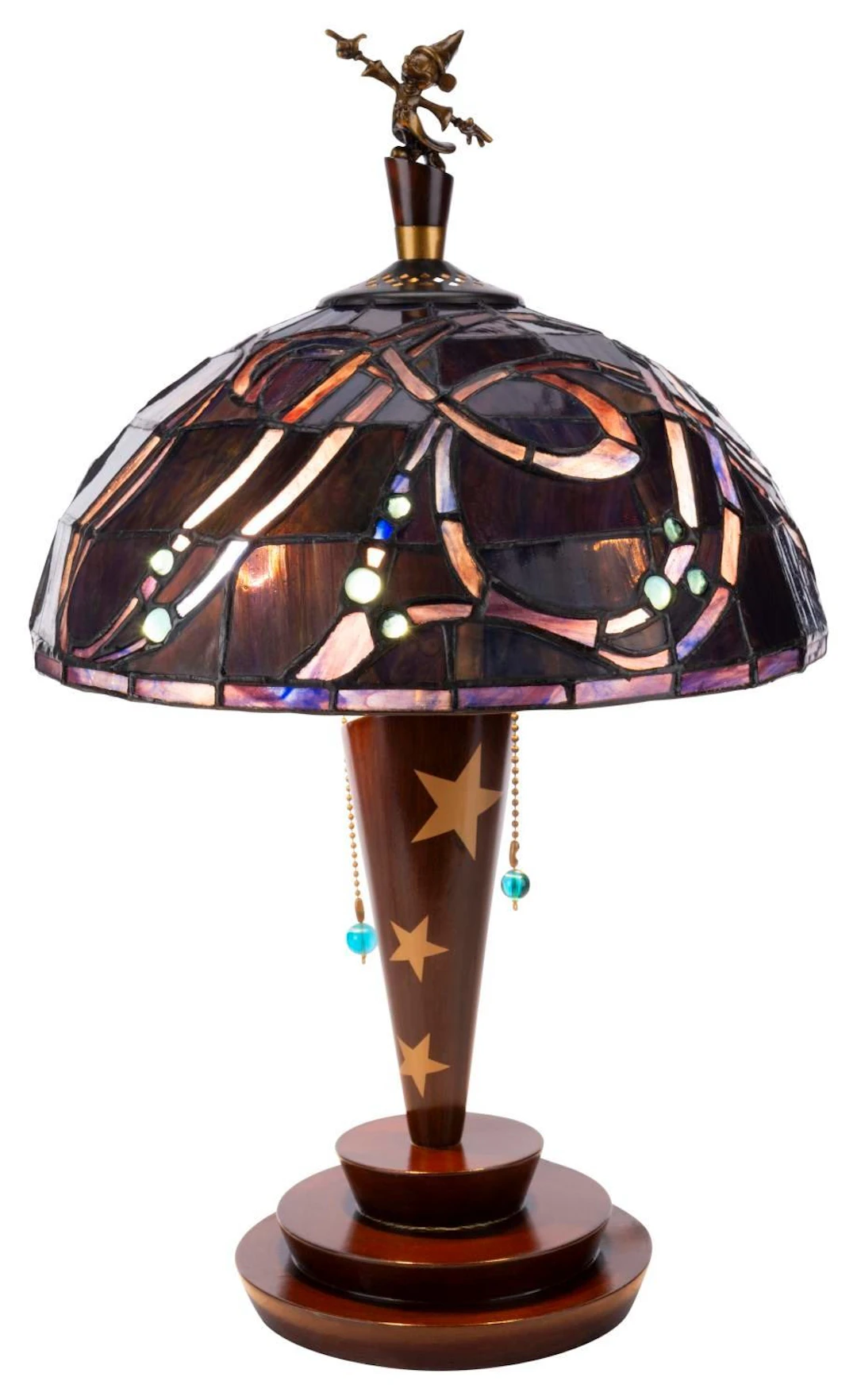A "Fantasia" Sorcerer Mickey Stained Glass Lamp.