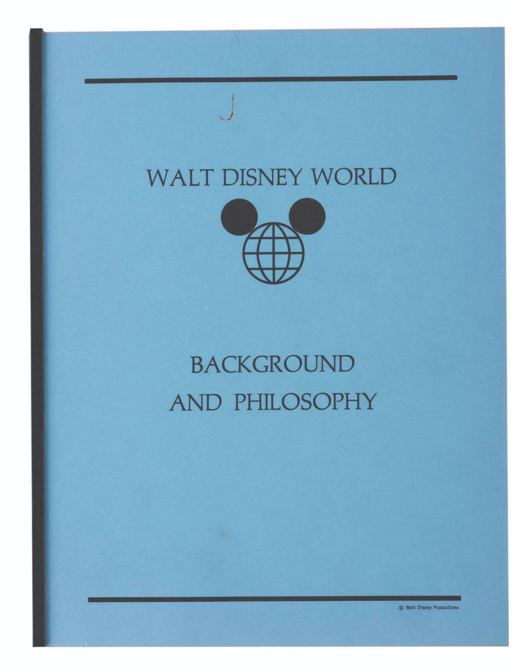 A Walt Disney World Background and Philosophy Booklet.
