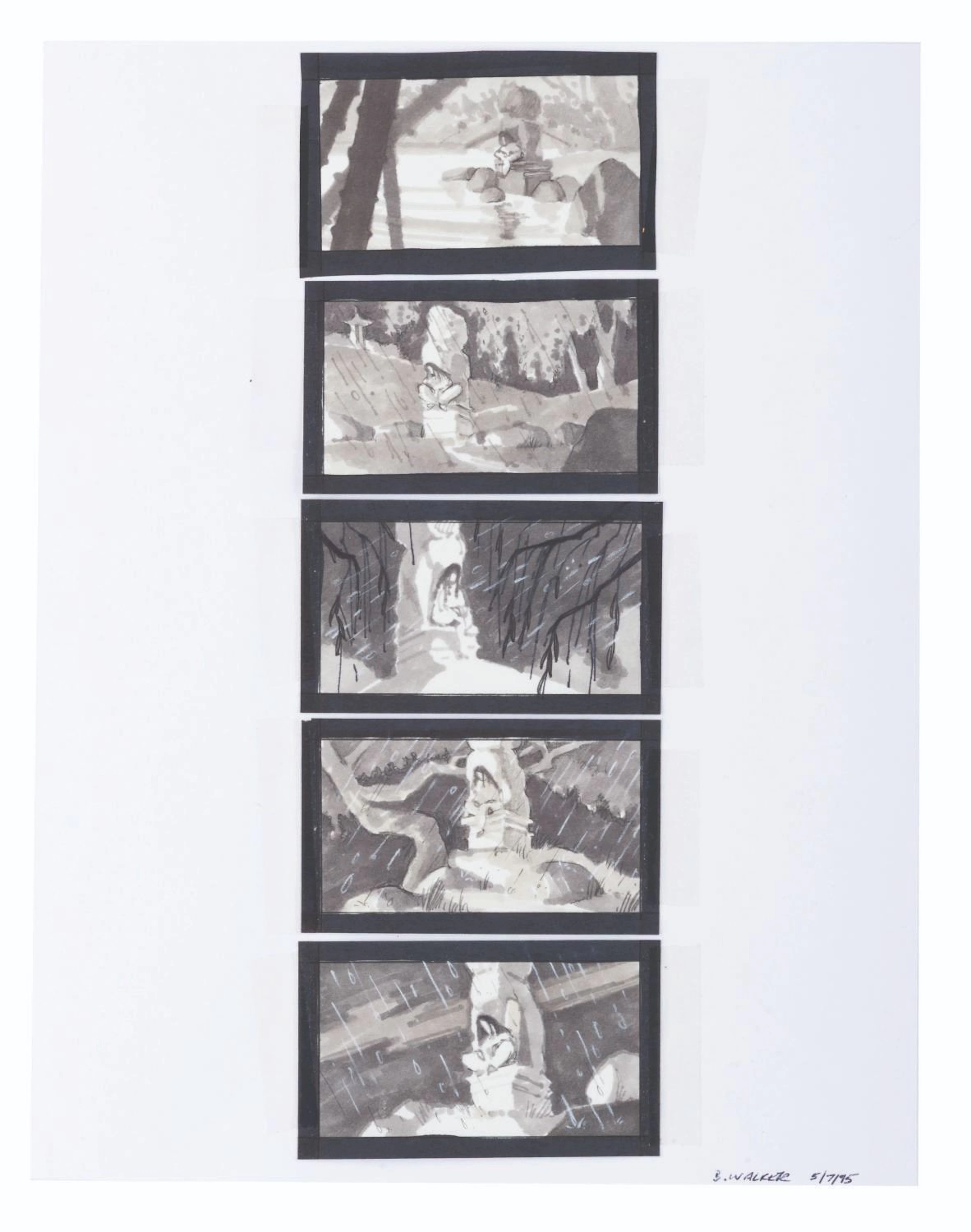 A Collection of Original "Mulan" Layout Drawings.