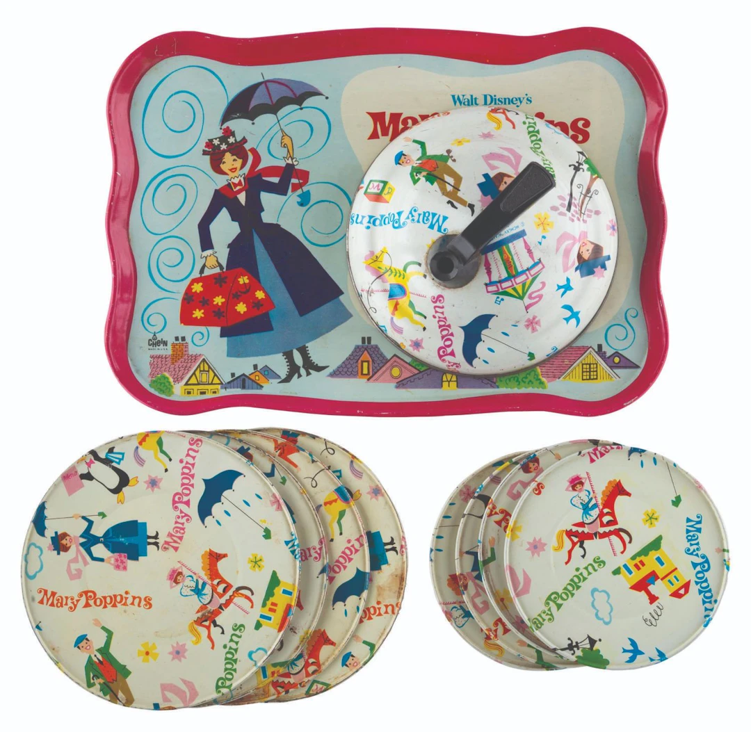 A "Mary Poppins" Tin Tea Set.