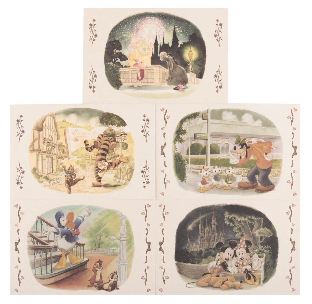 A Collection of Tokyo Disneyland Mickey and Friends Postcards.