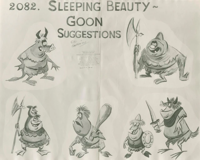 A "Sleeping Beauty" Goons Photostat Model Sheet.