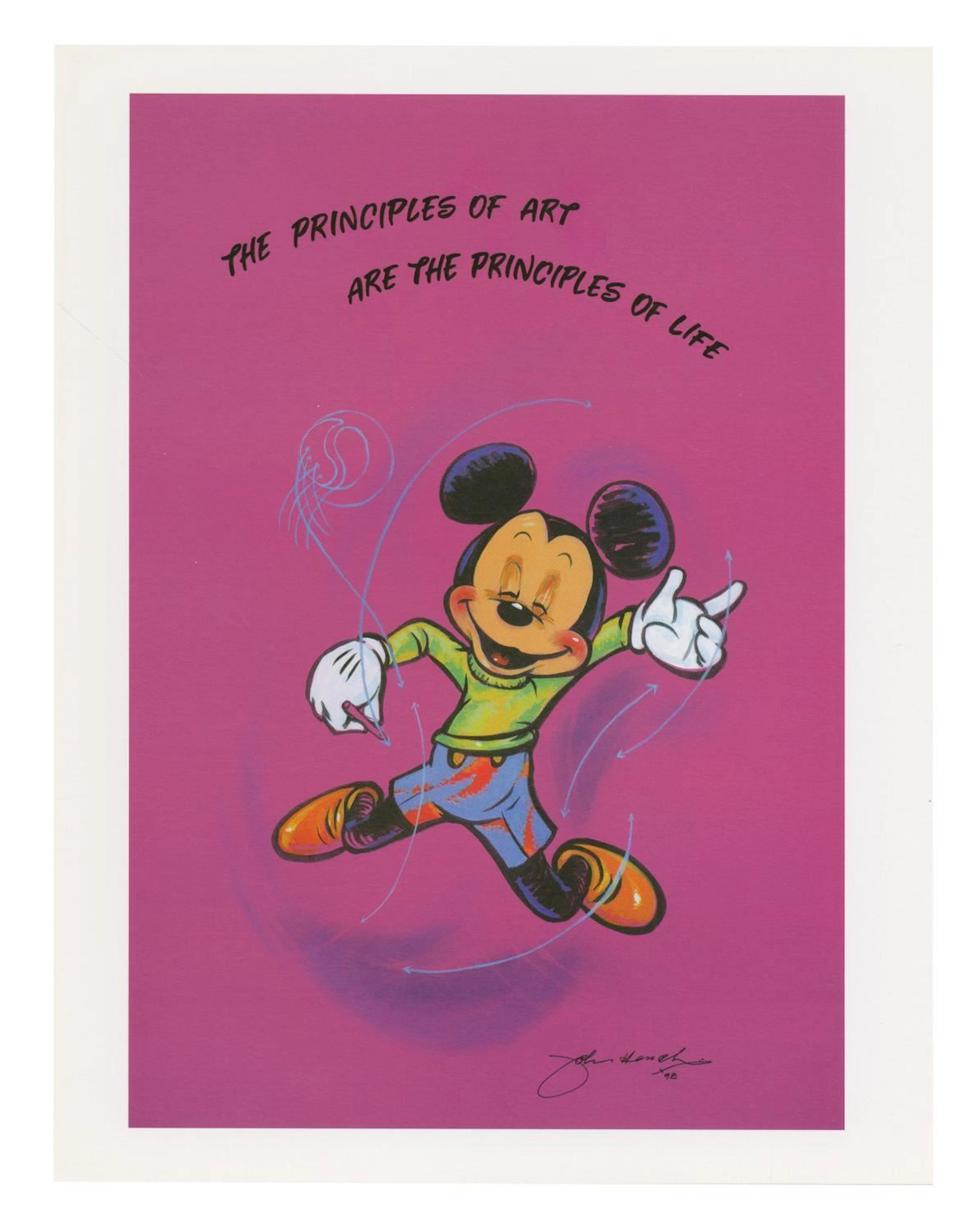 A Mickey Mouse Motivational"Principles" Print.