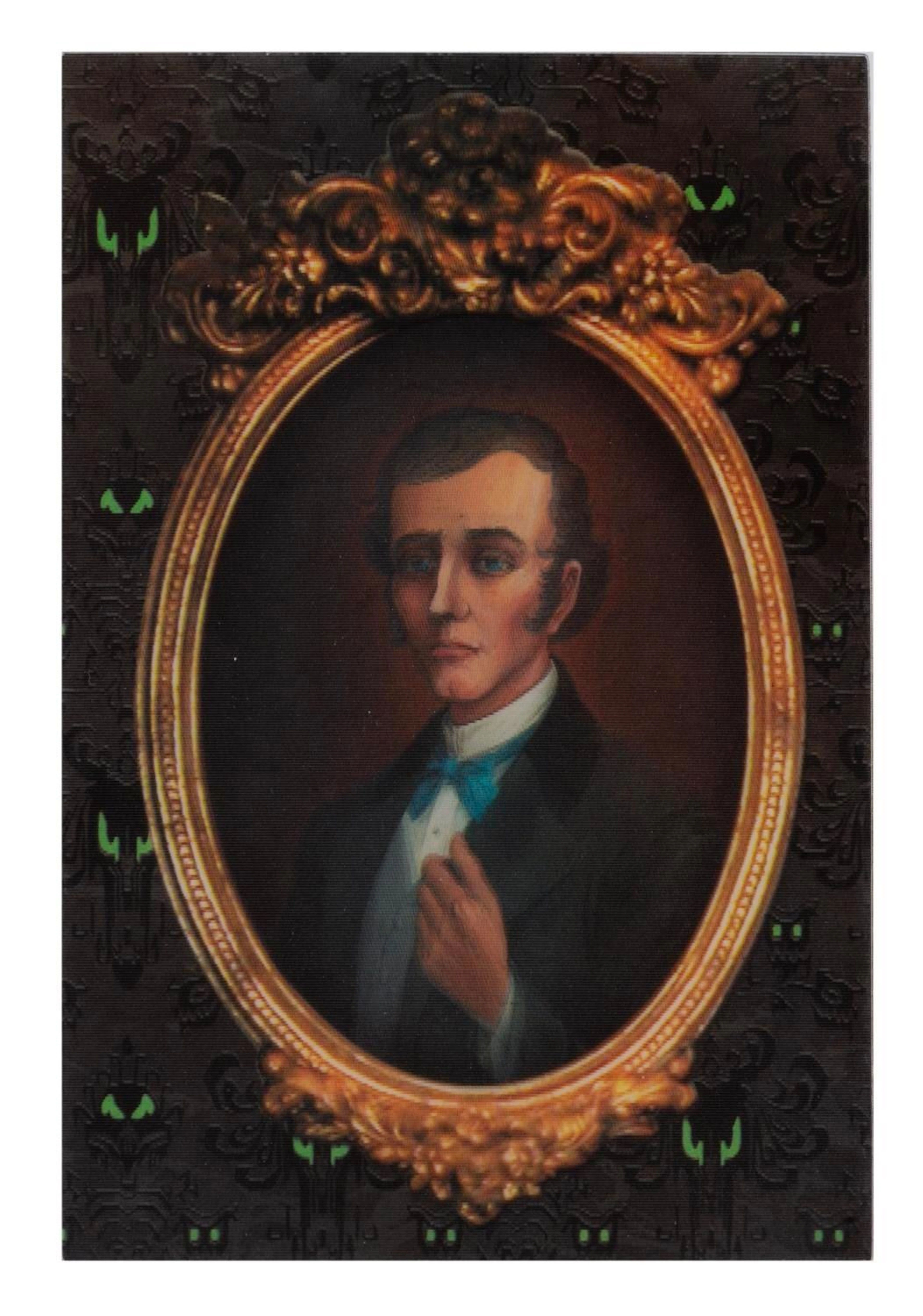 A Haunted Mansion Lenticular Postcard.