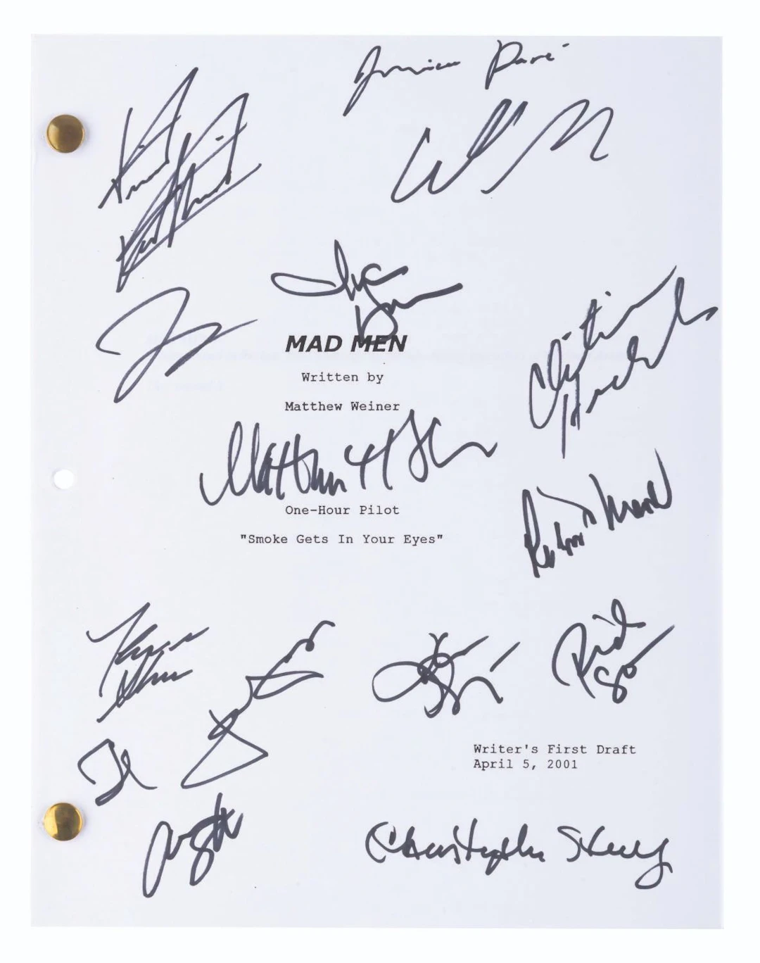 A Multi-Signed "Mad Men" Pilot Script.