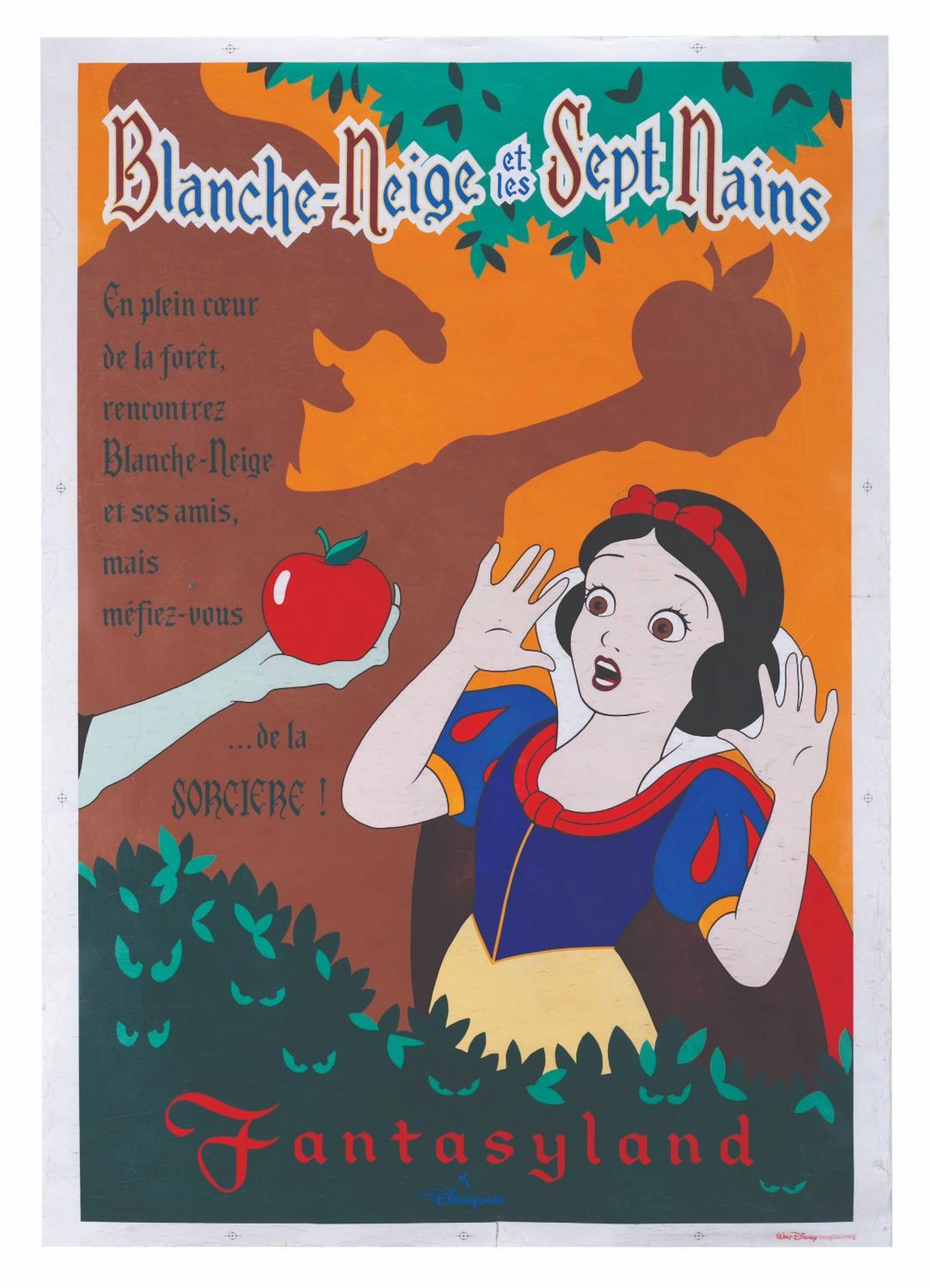 A Euro Disneyland Blanche-Neige et les Sept Nains Attraction Poster.