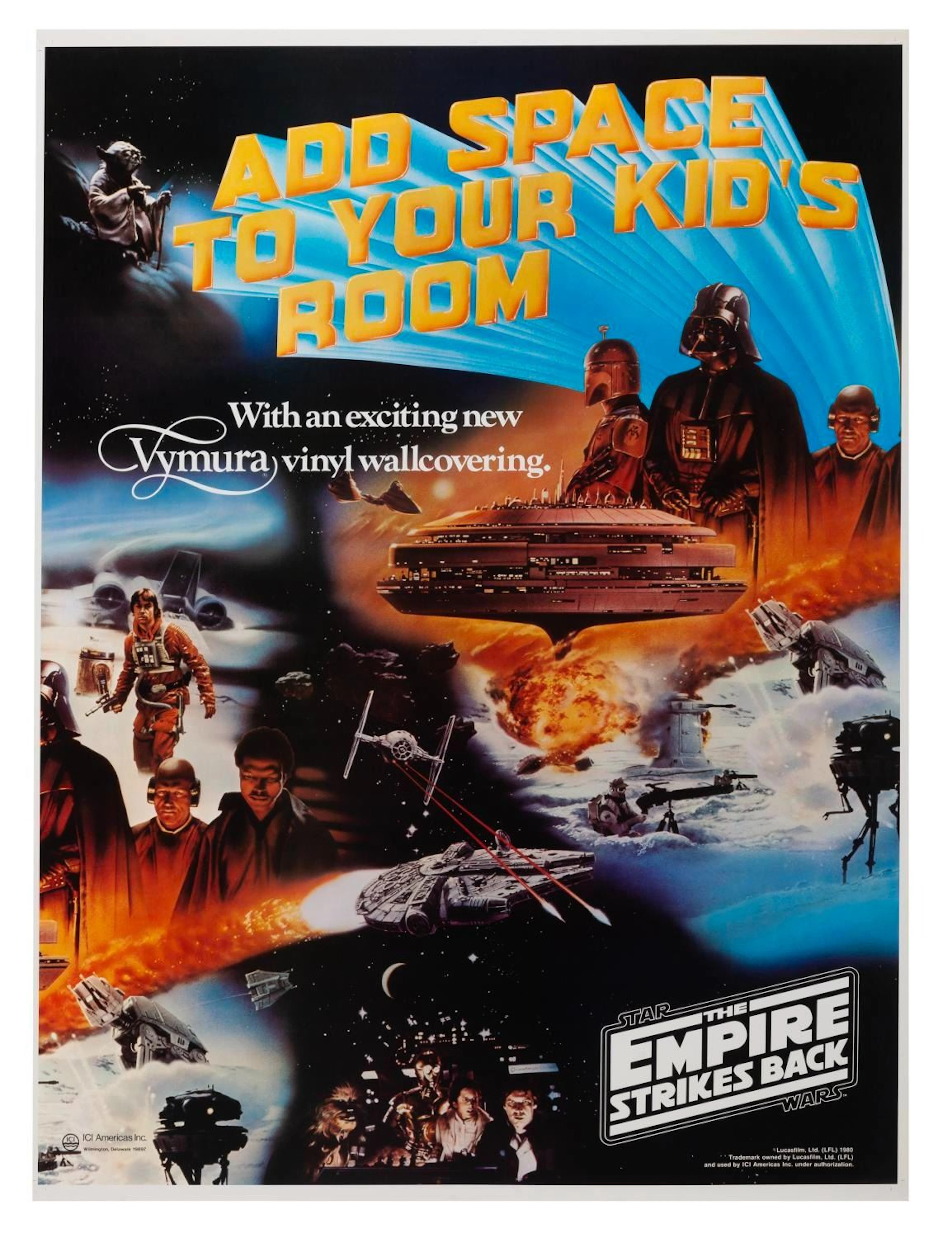 A “The Empire Strikes Back” Vinyl Mural In-Store Poster.