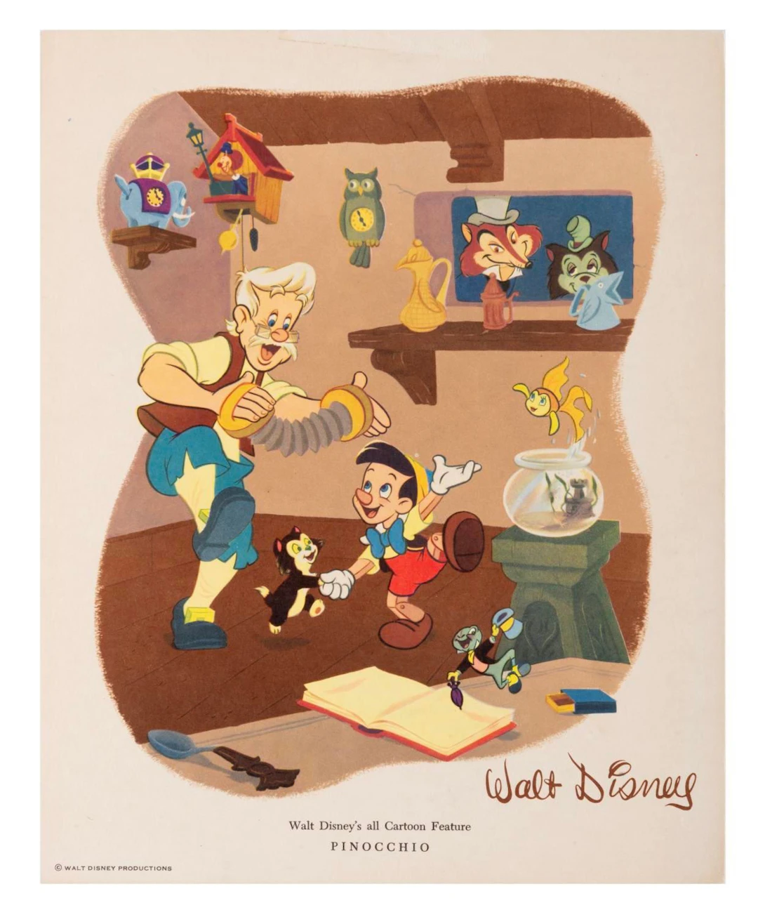A "Pinocchio" Fan Card.