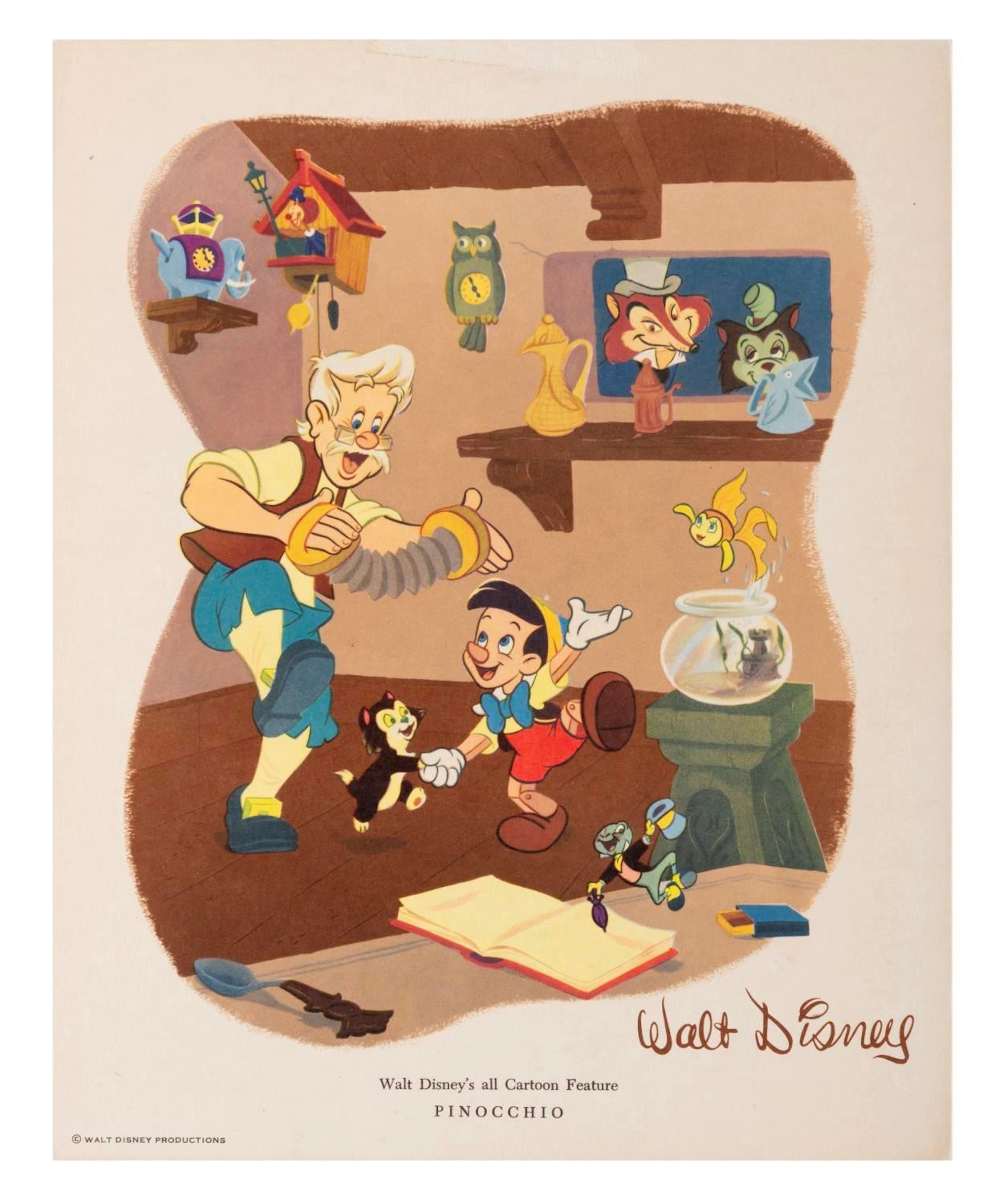 A "Pinocchio" Fan Card.