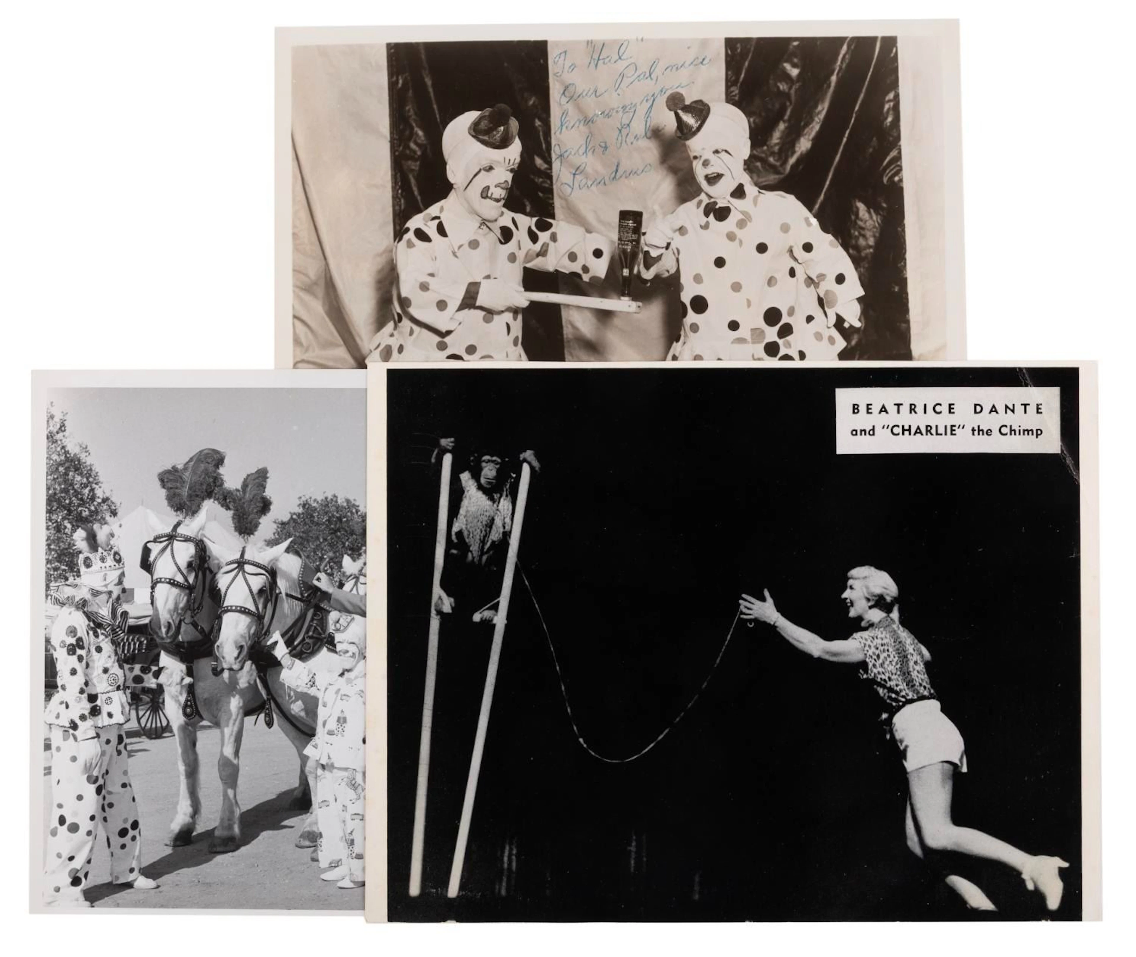 A Signed Jack & Ruby Landrus Photo, Little People Clowns in the Mickey