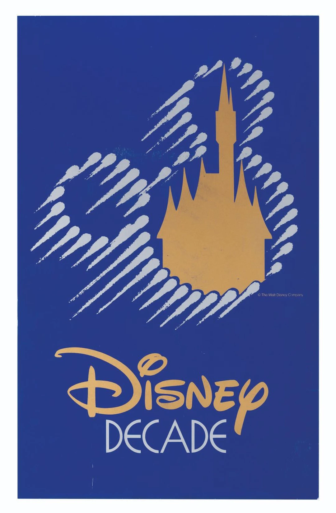 A Walt Disney World Disney Decade Sign.