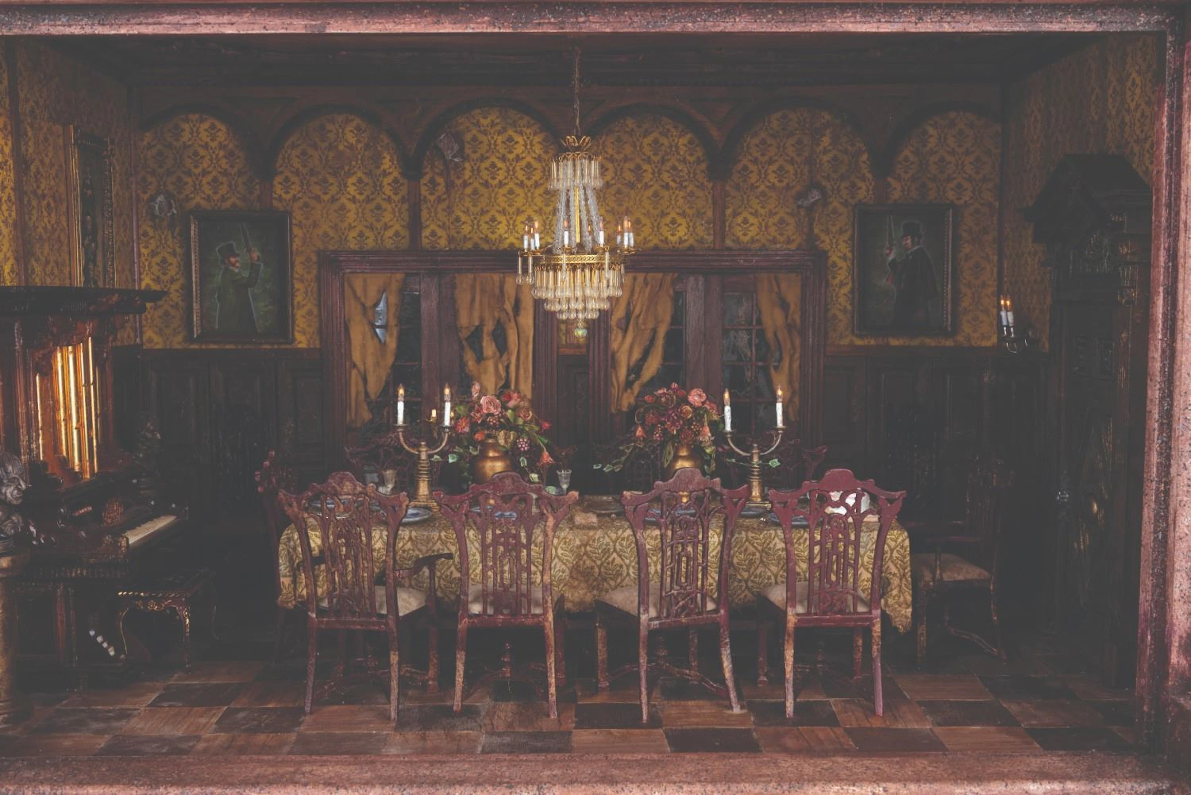 A Bridget McCarty Haunted Mansion Ballroom Miniature.