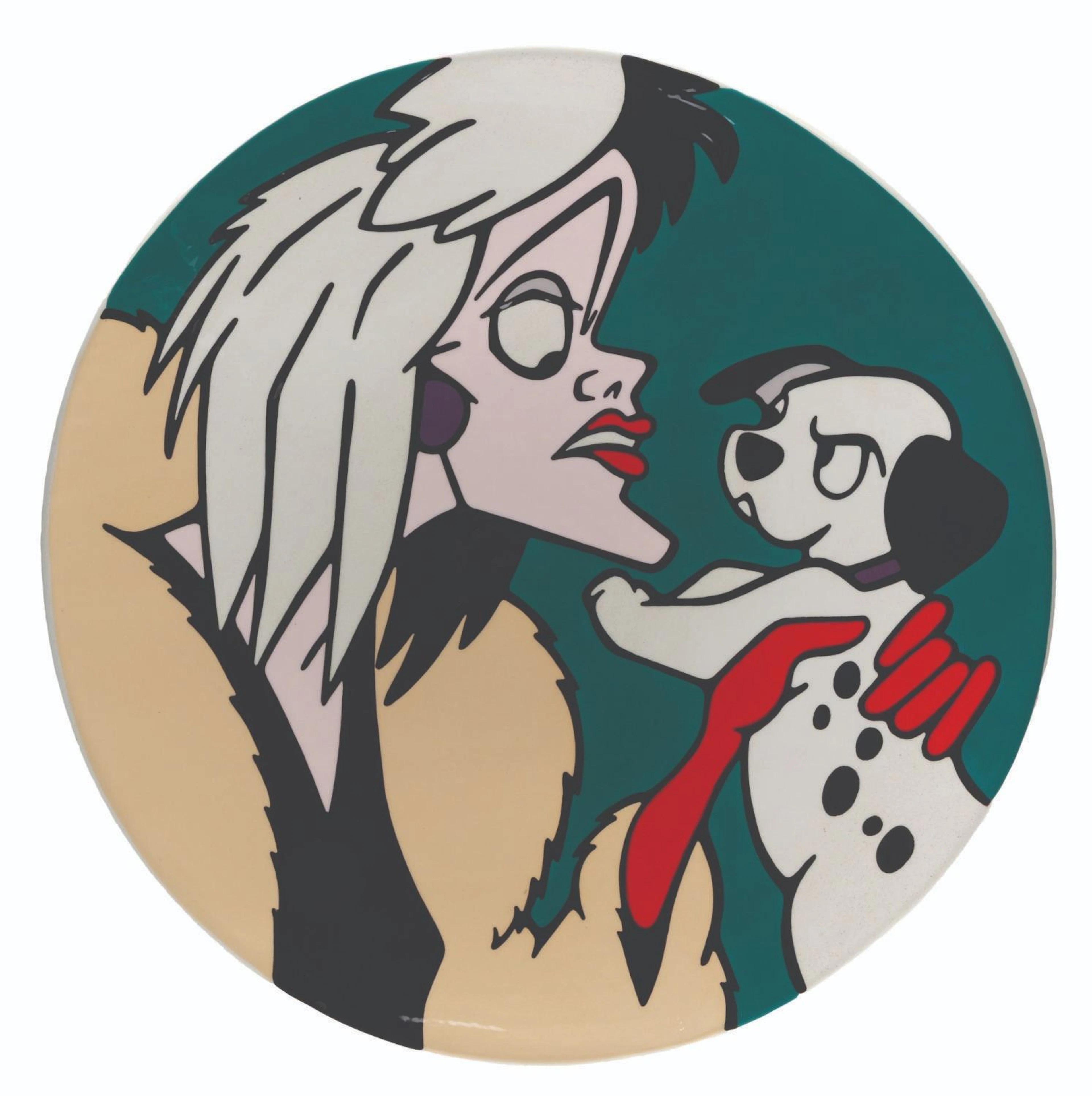 A Cruella de Vil Charger Plate.