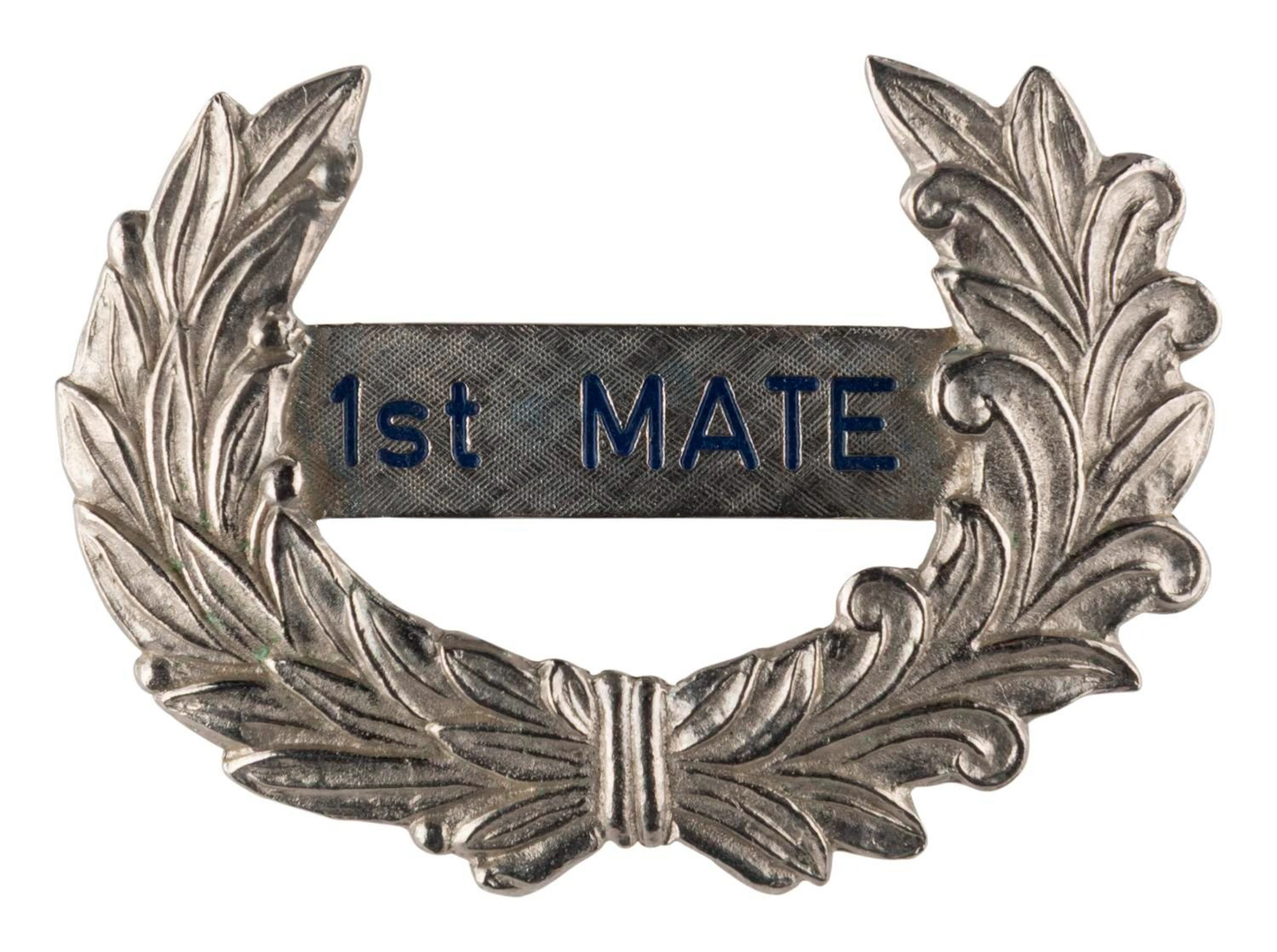 A Riverboat 1st Mate Hat Badge.