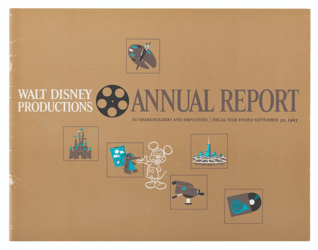 A 1967 Walt Disney Productions Annual Report.