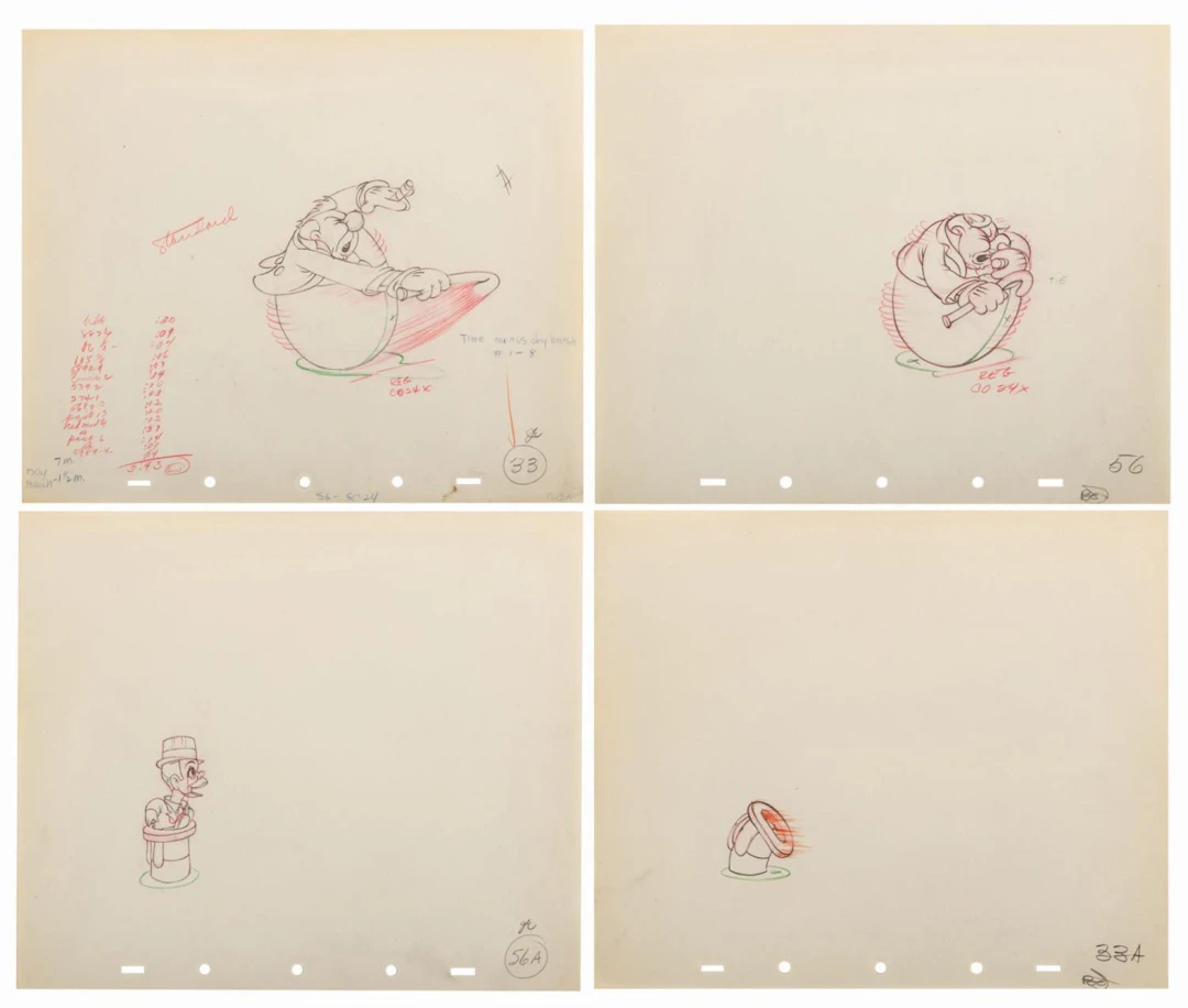 A Collection of “Mother Goose Goes Hollywood” Drawings.