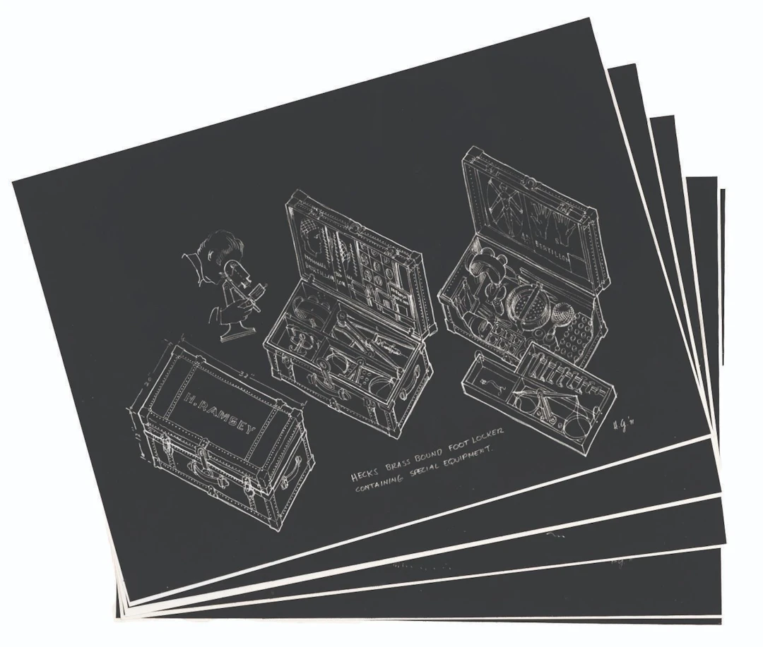 A Collection of Harper Goff "Hec Ramsey" Concept Prints.