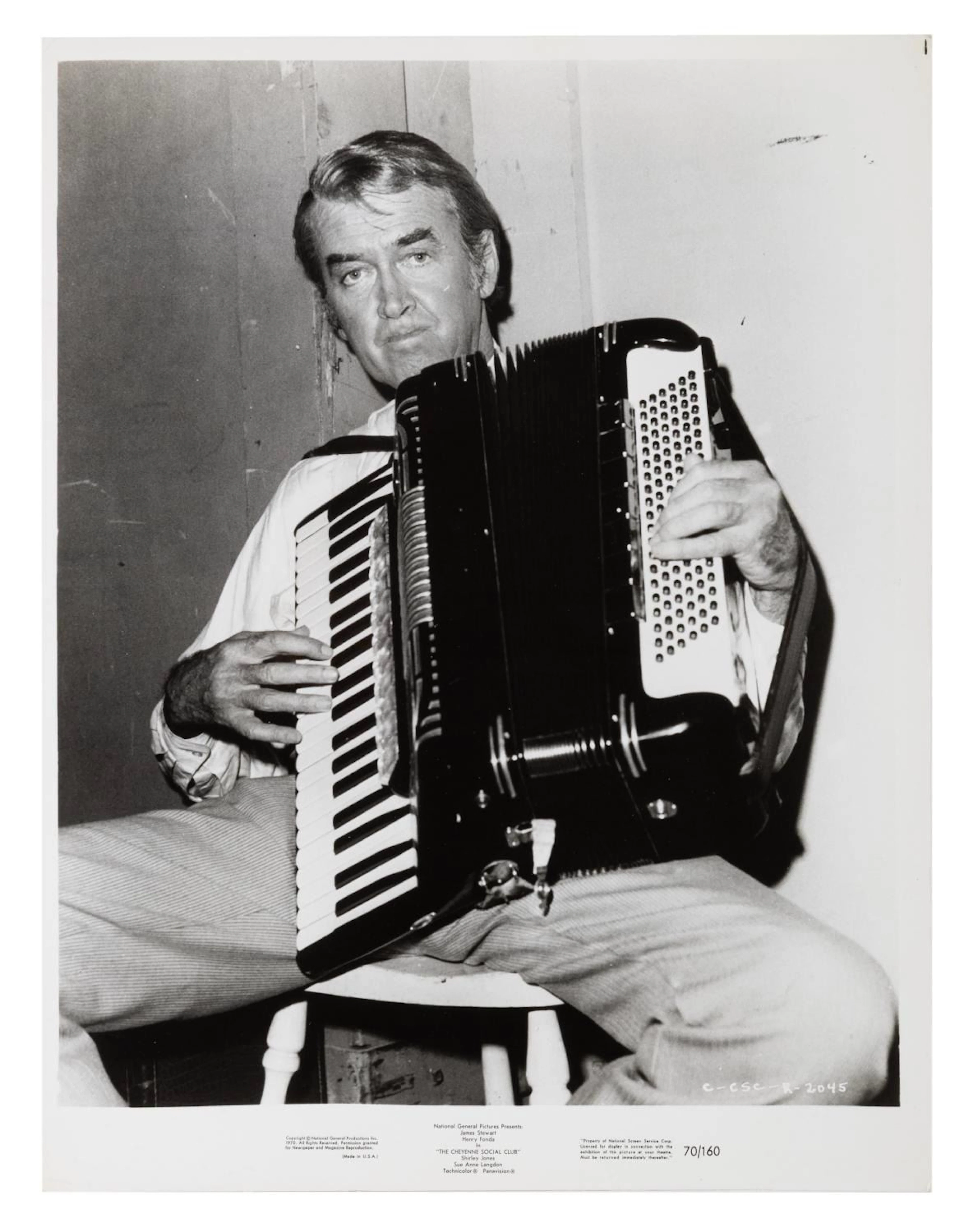 A Jimmy Stewart "The Cheyenne Social Club" Publicity Photo.