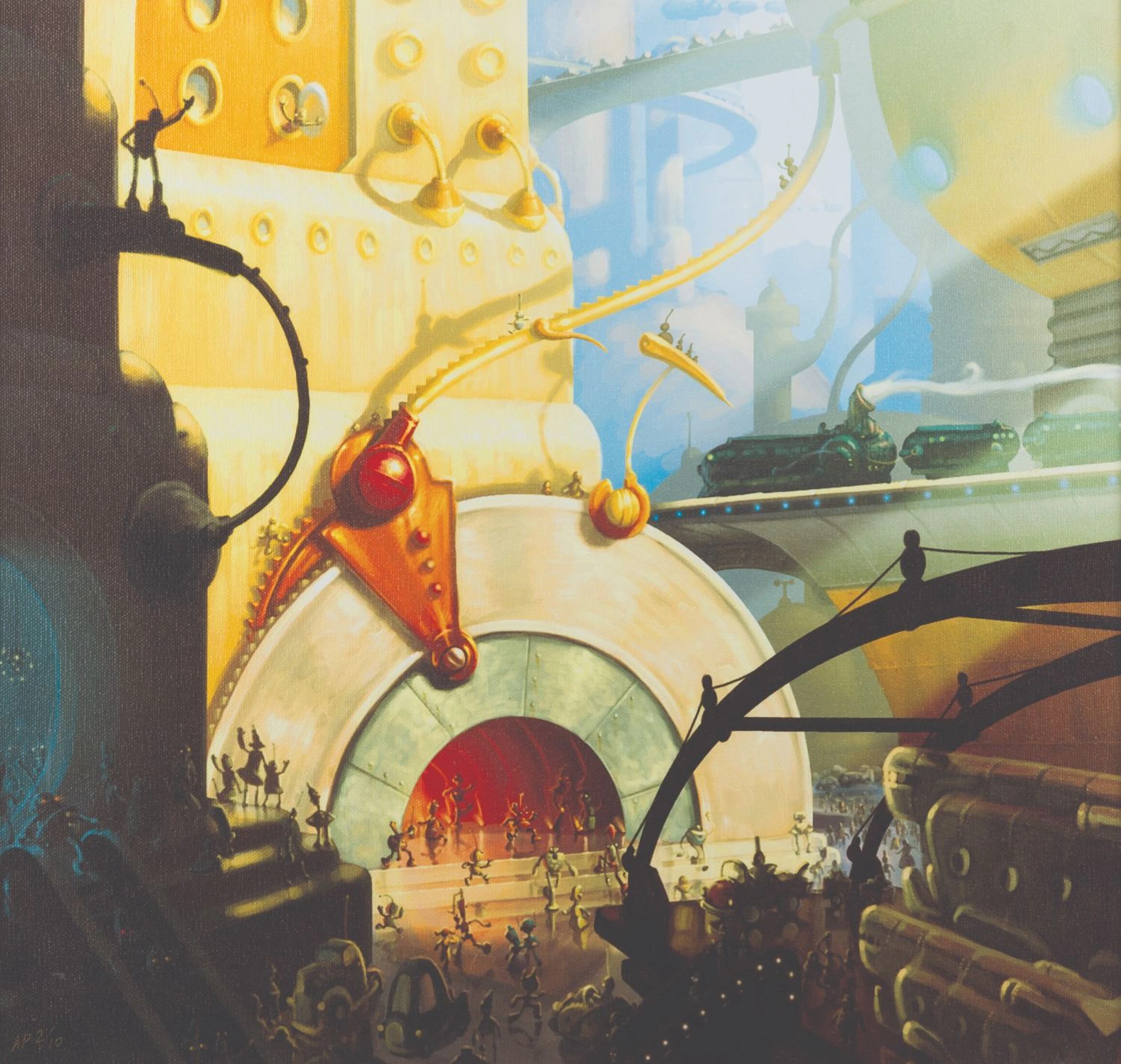 A "Robots" Artist's Proof Giclee on Canvas.