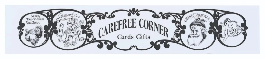 A Carefree Corner Horse-Drawn Street Car Sign.