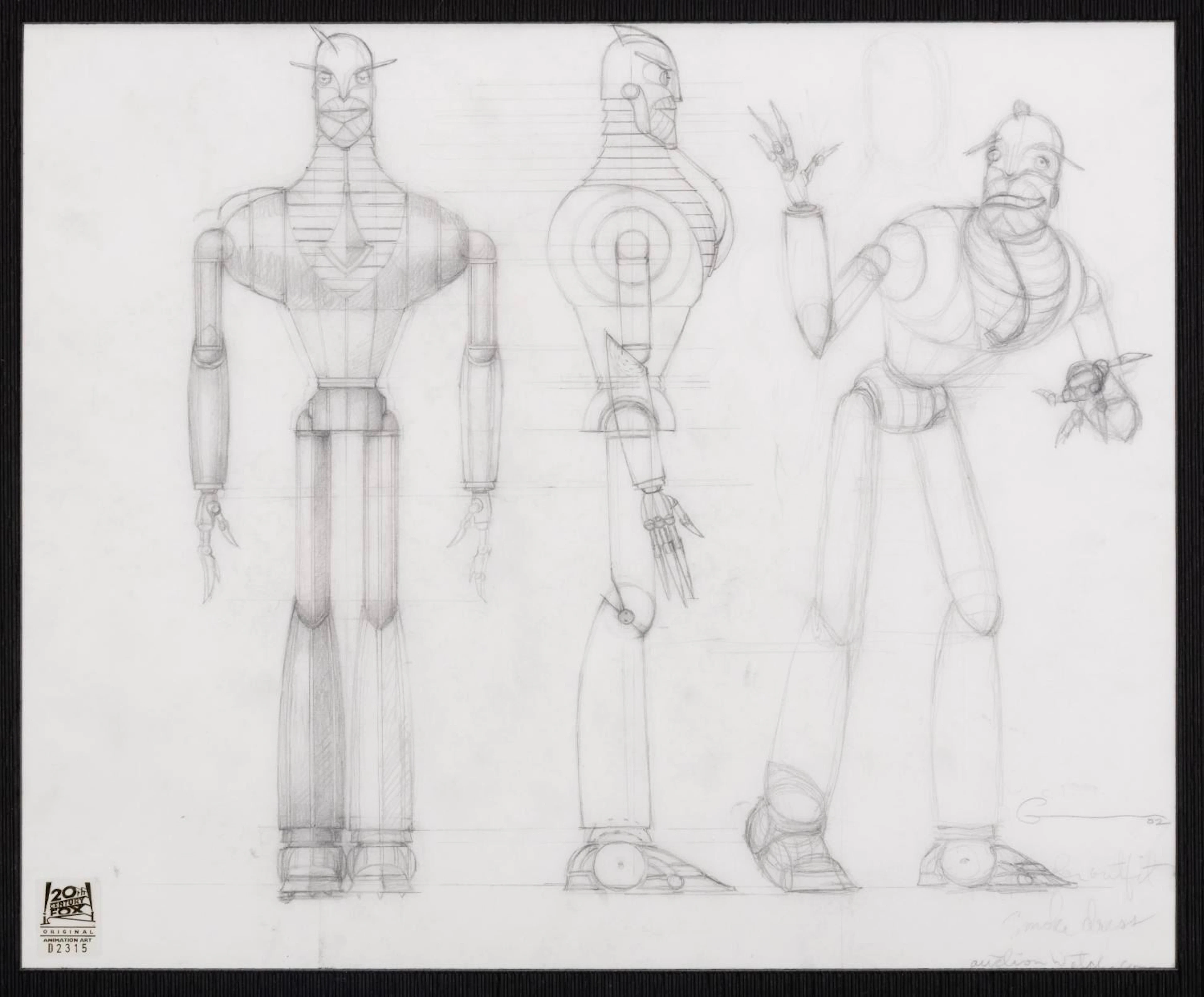 A "Robots" Phineas T. Ratchet Model Drawing.