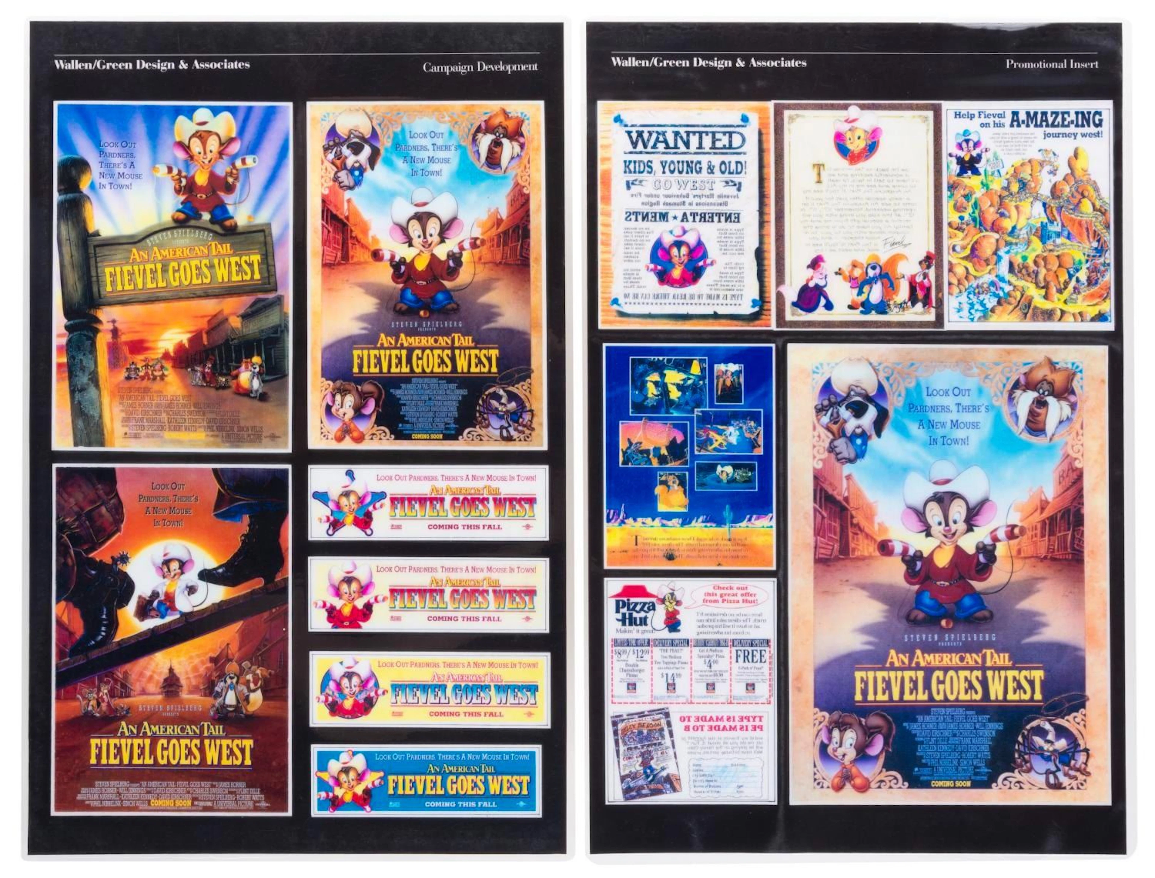 A Pair of"Fievel Goes West" Advertising Presentation Boards.