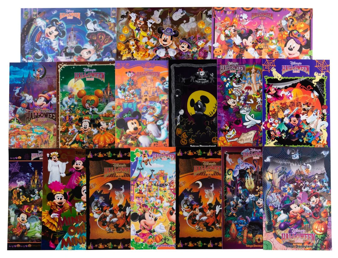 A Tokyo Disneyland Halloween Postcard Collection.