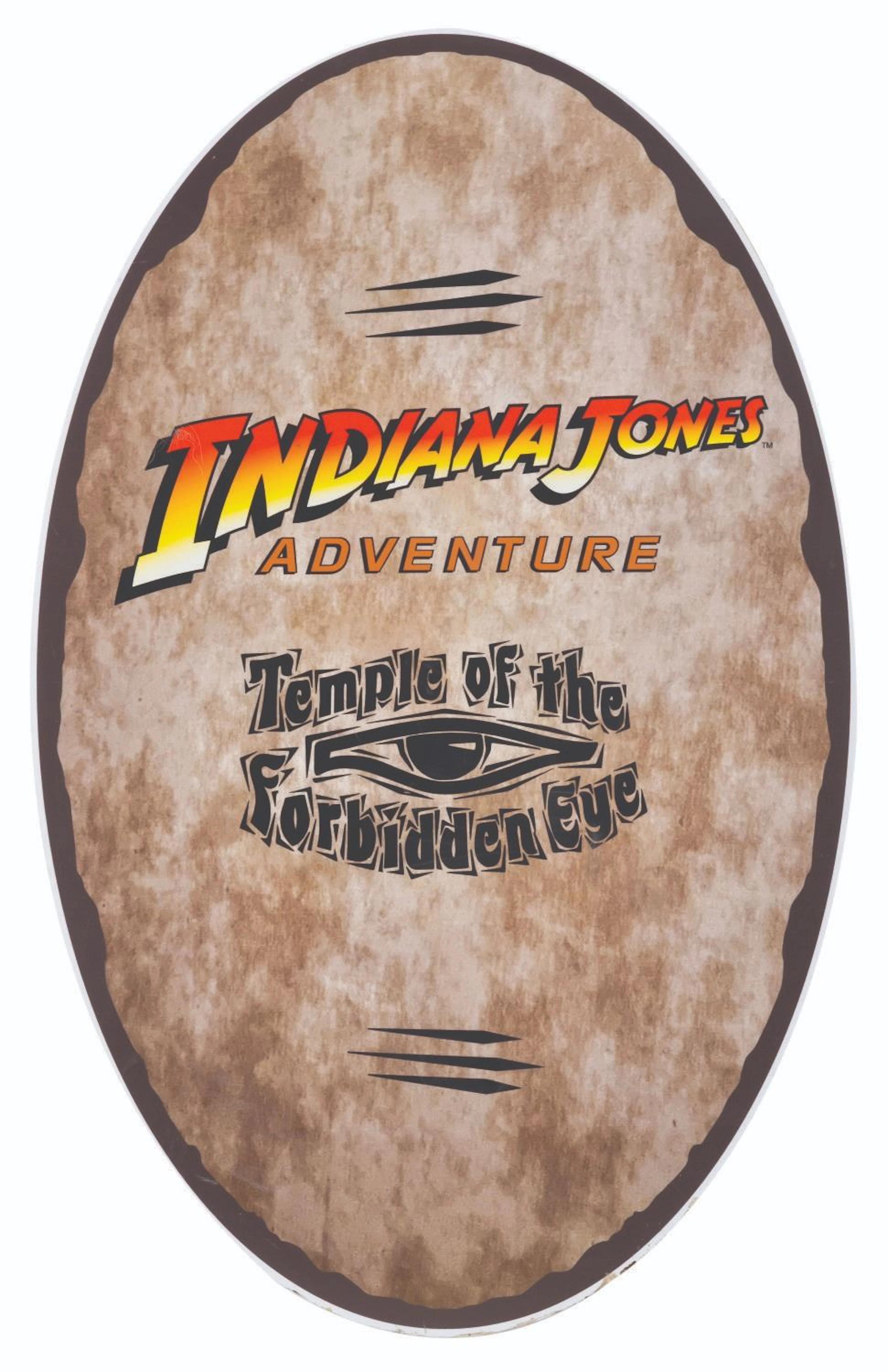 A Disneyland Indiana Jones Adventure Sign.