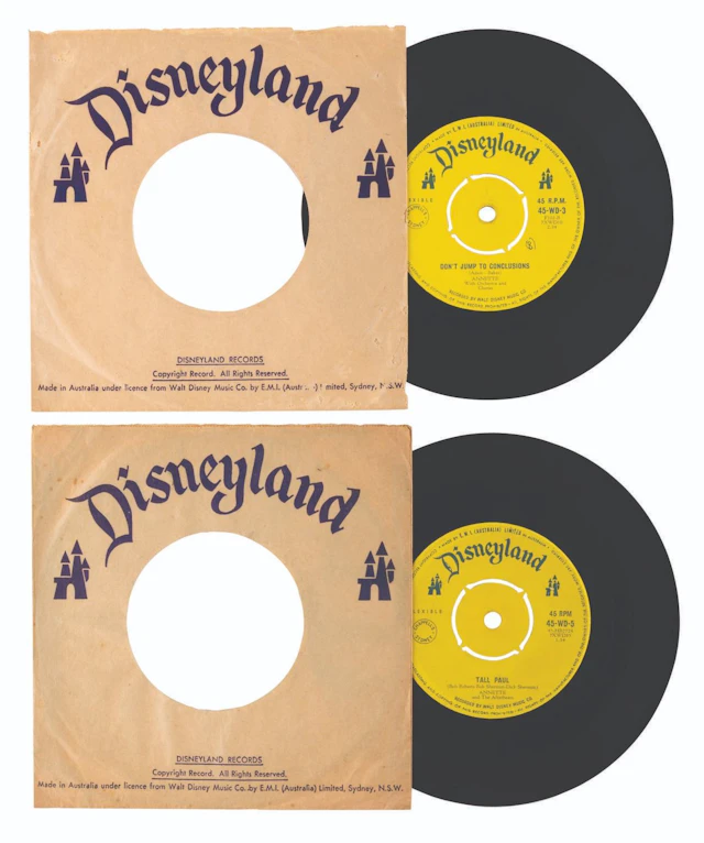 A Rare Pair of Annette Funicello Australian Records.