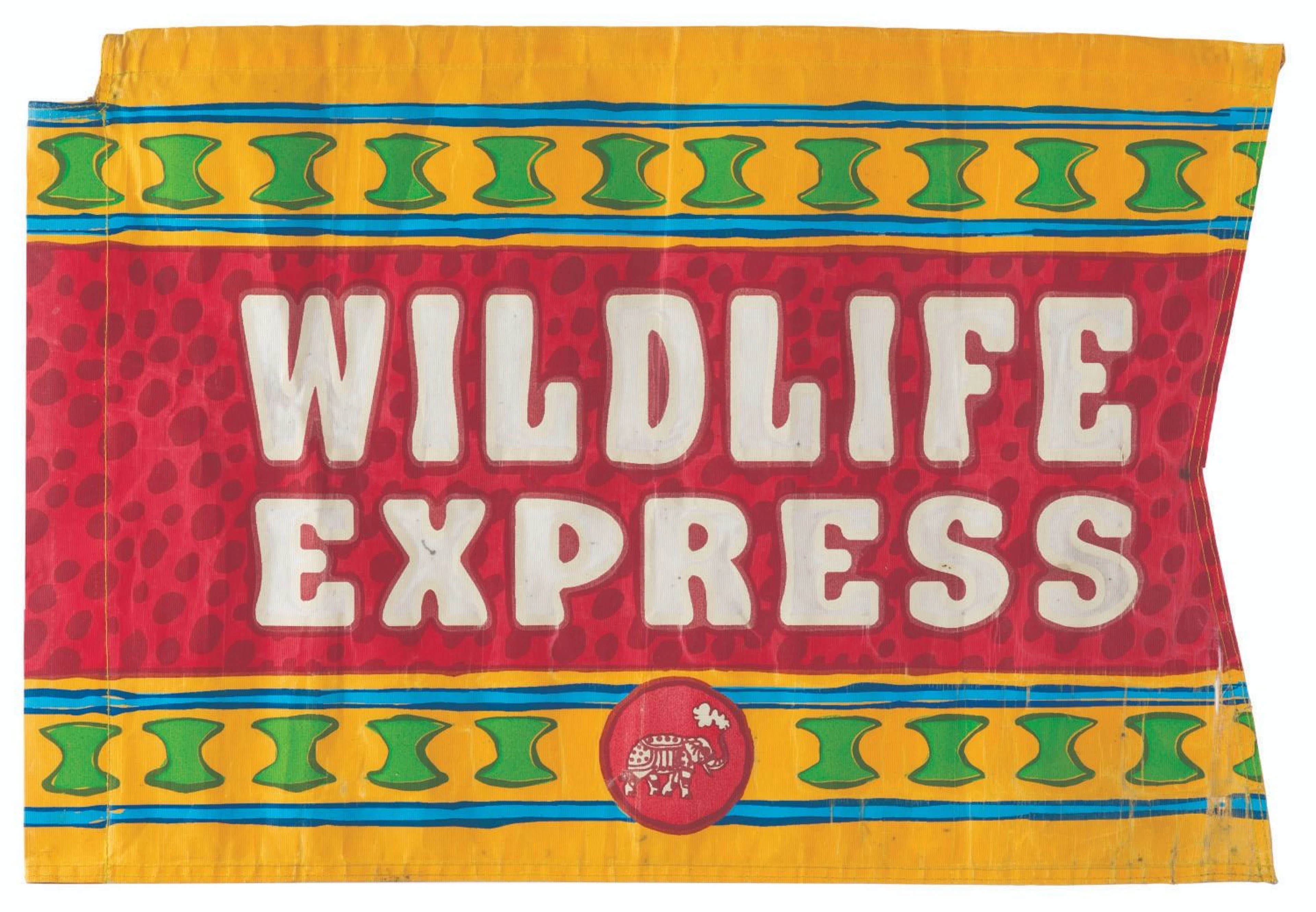 An Animal Kingdom Wildlife Express Train Flag.