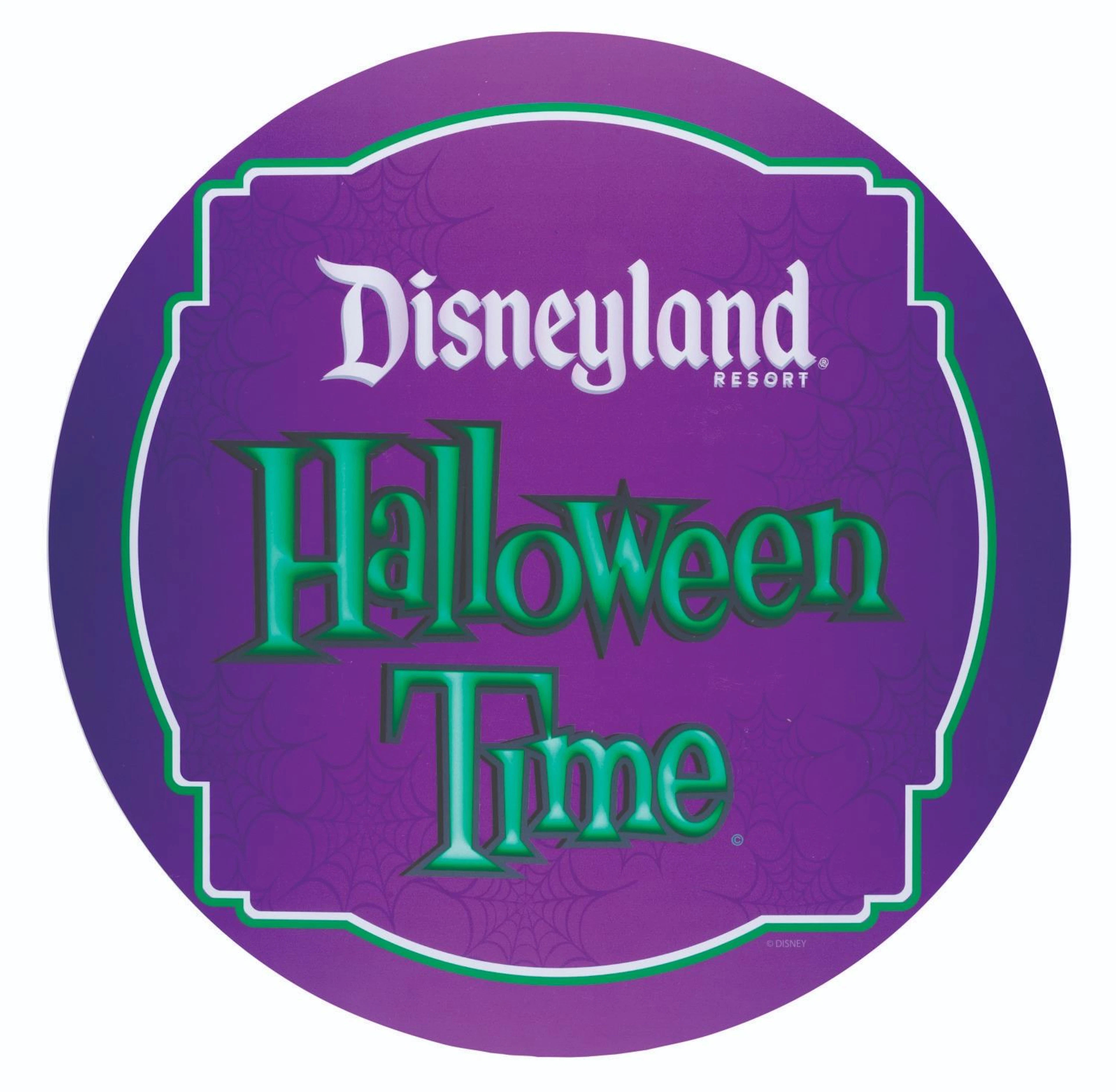 A Disneyland Resort Halloween Time Photo Op Sign.