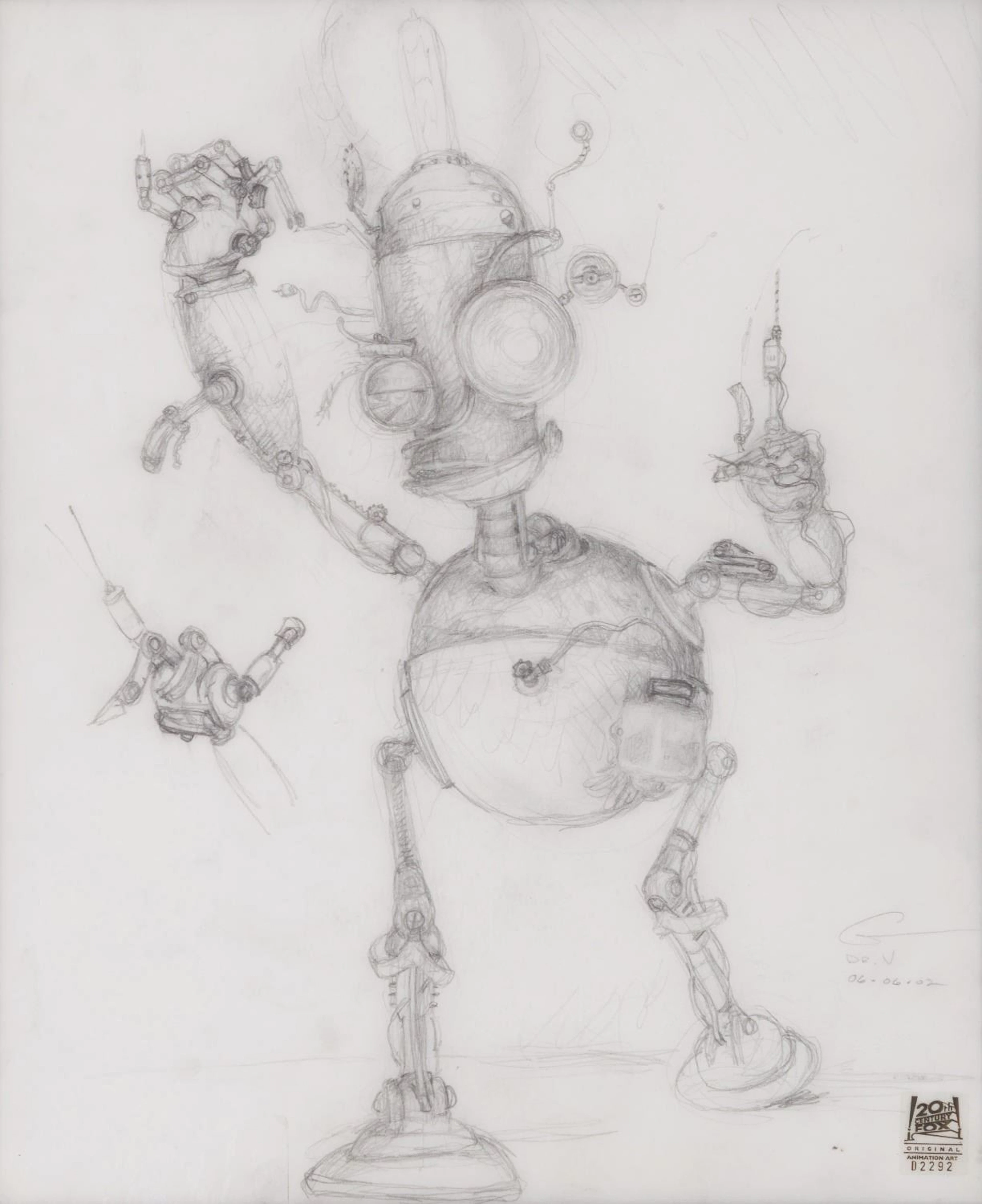 A "Robots" Dr. V. Needle Concept Drawing.