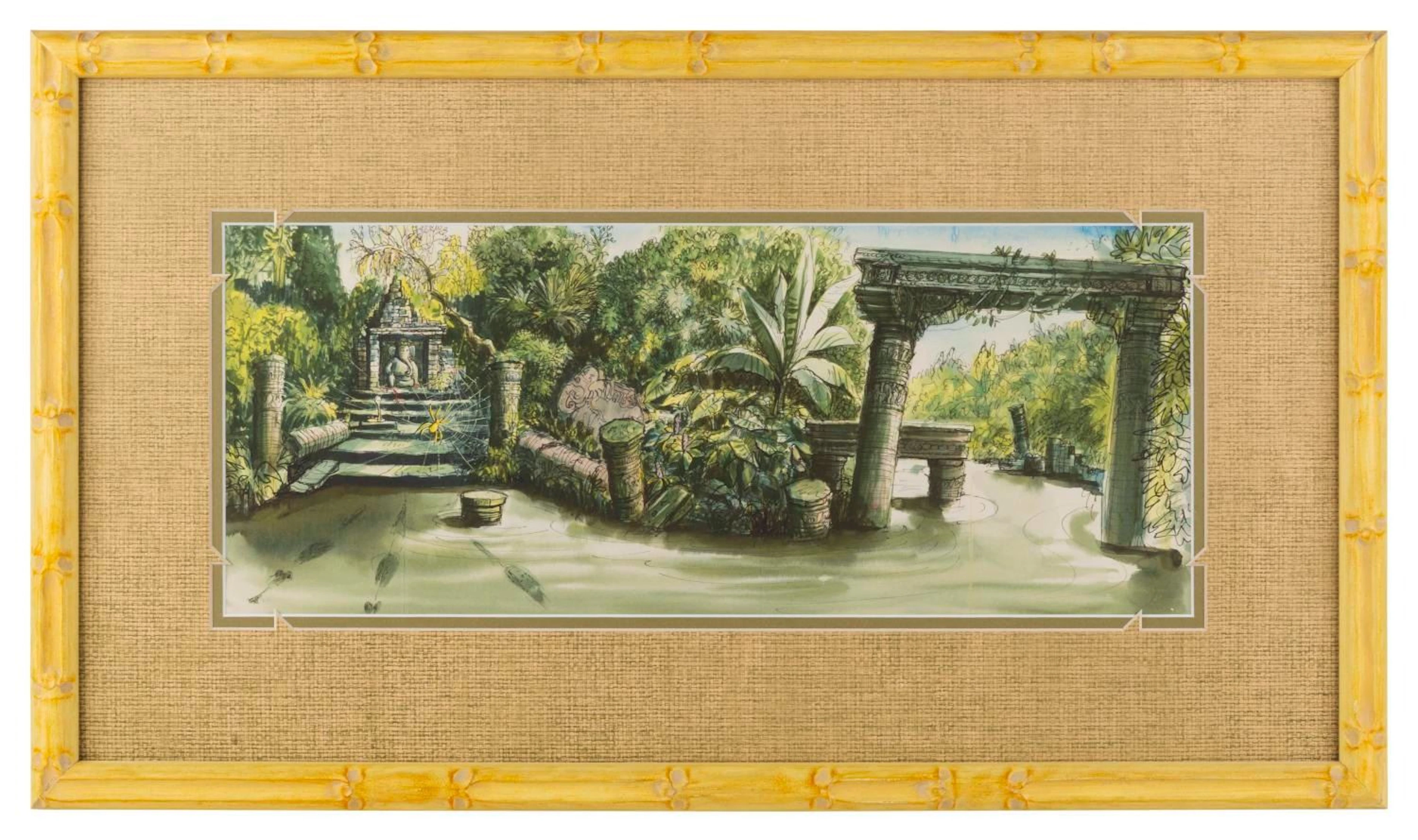 A Marc Davis Elephant Temple Concept Print.