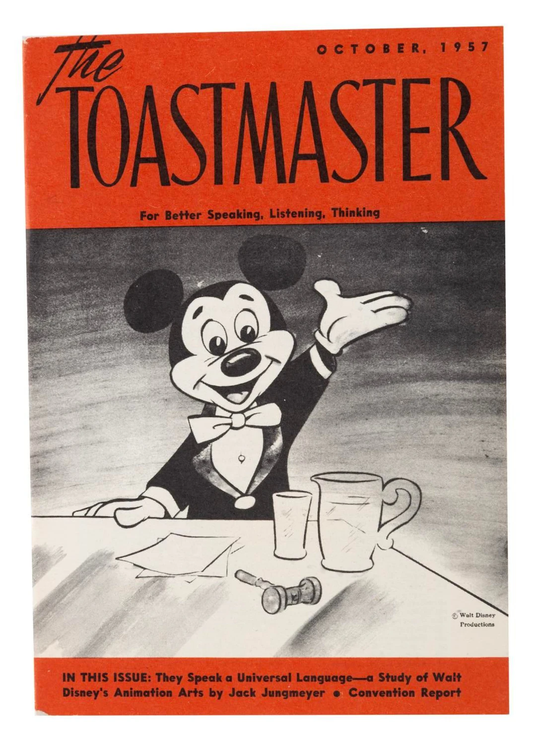 A Toastmaster Magazine with Disney Animation Article.