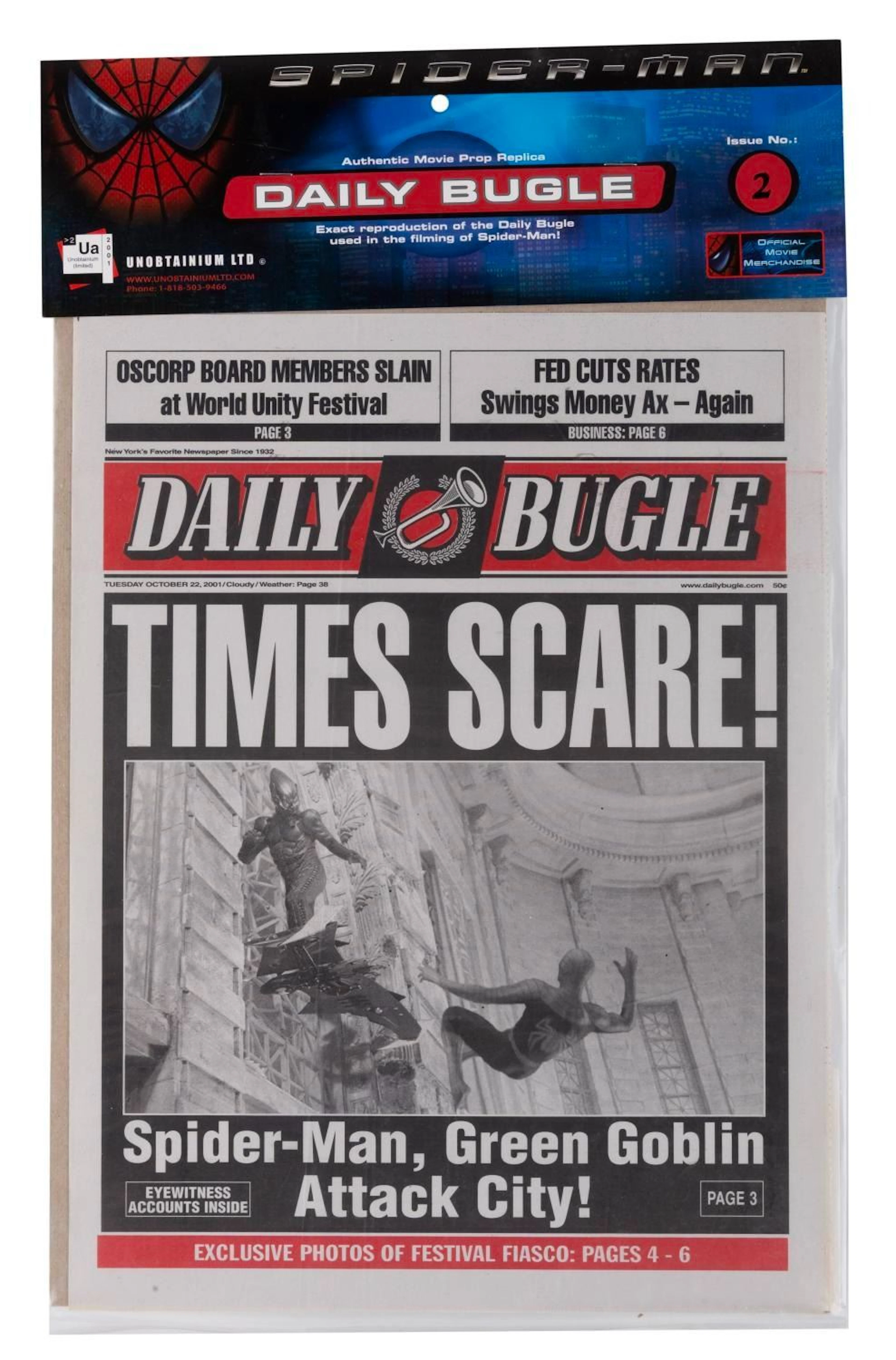 A “Spider-Man” Daily Bugle Prop Replica.
