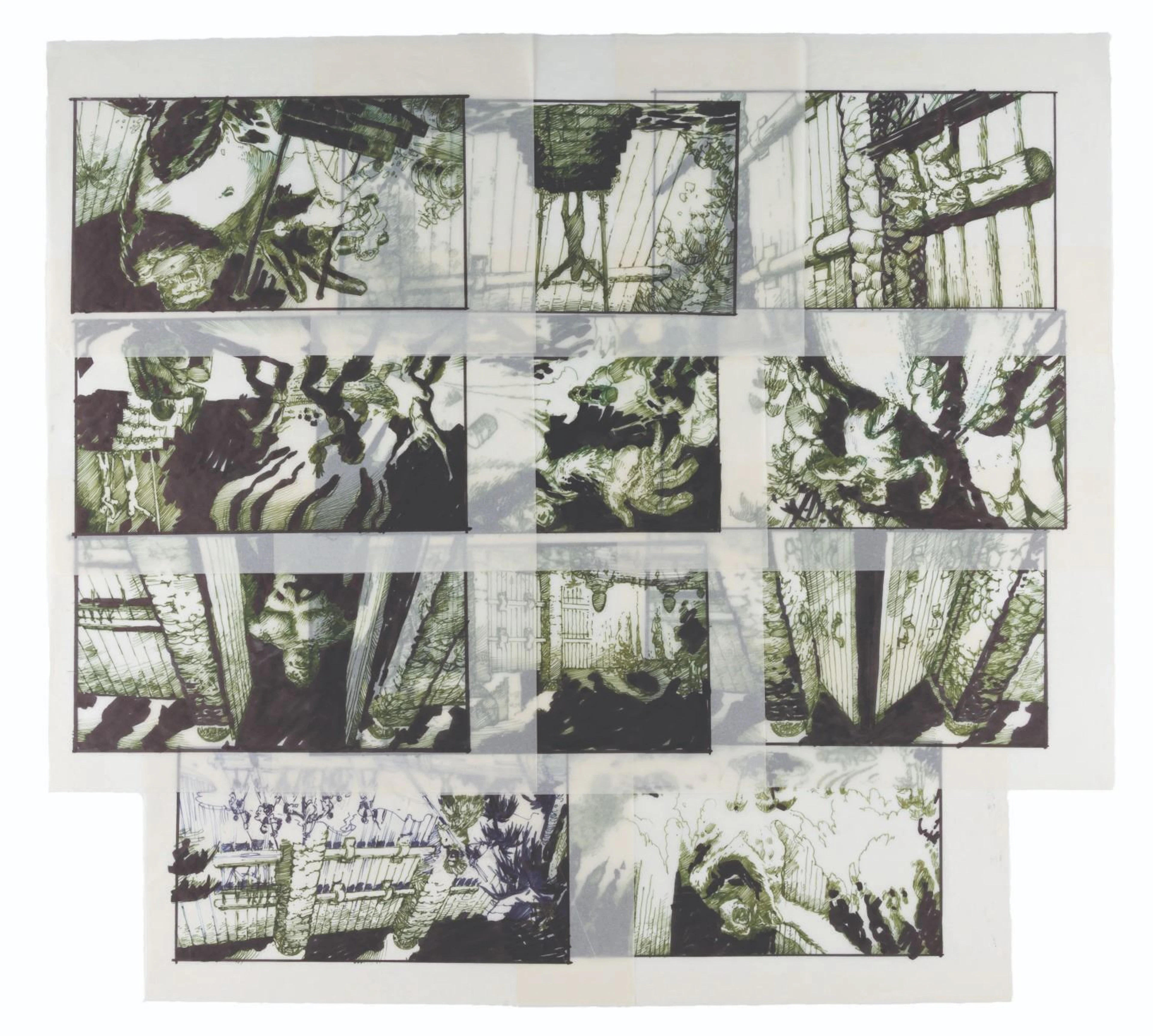 A Set of Universal King Kong Encounter Storyboards.
