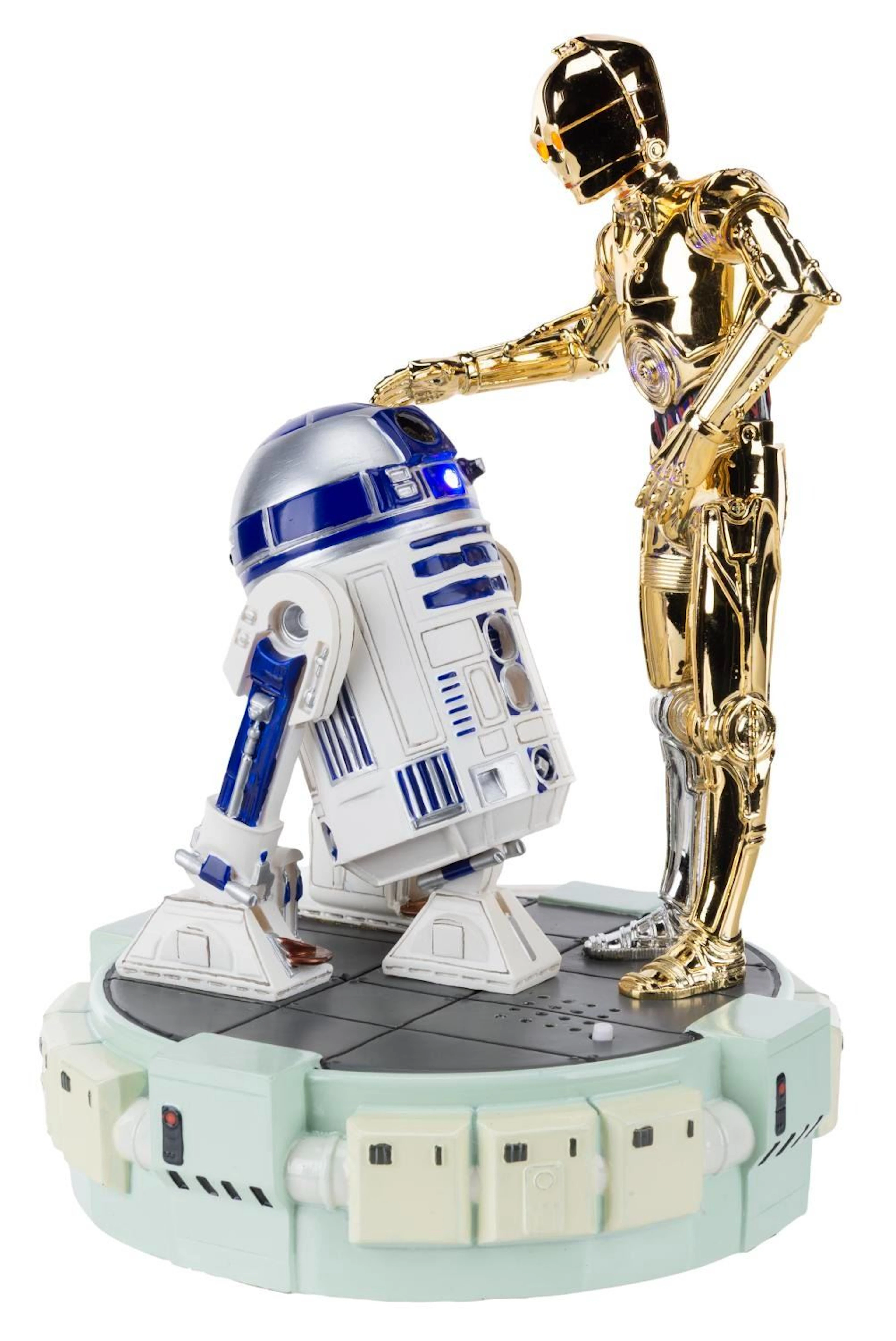 A Star Wars Limited Edition C-3PO and R2-D2 Figurine.