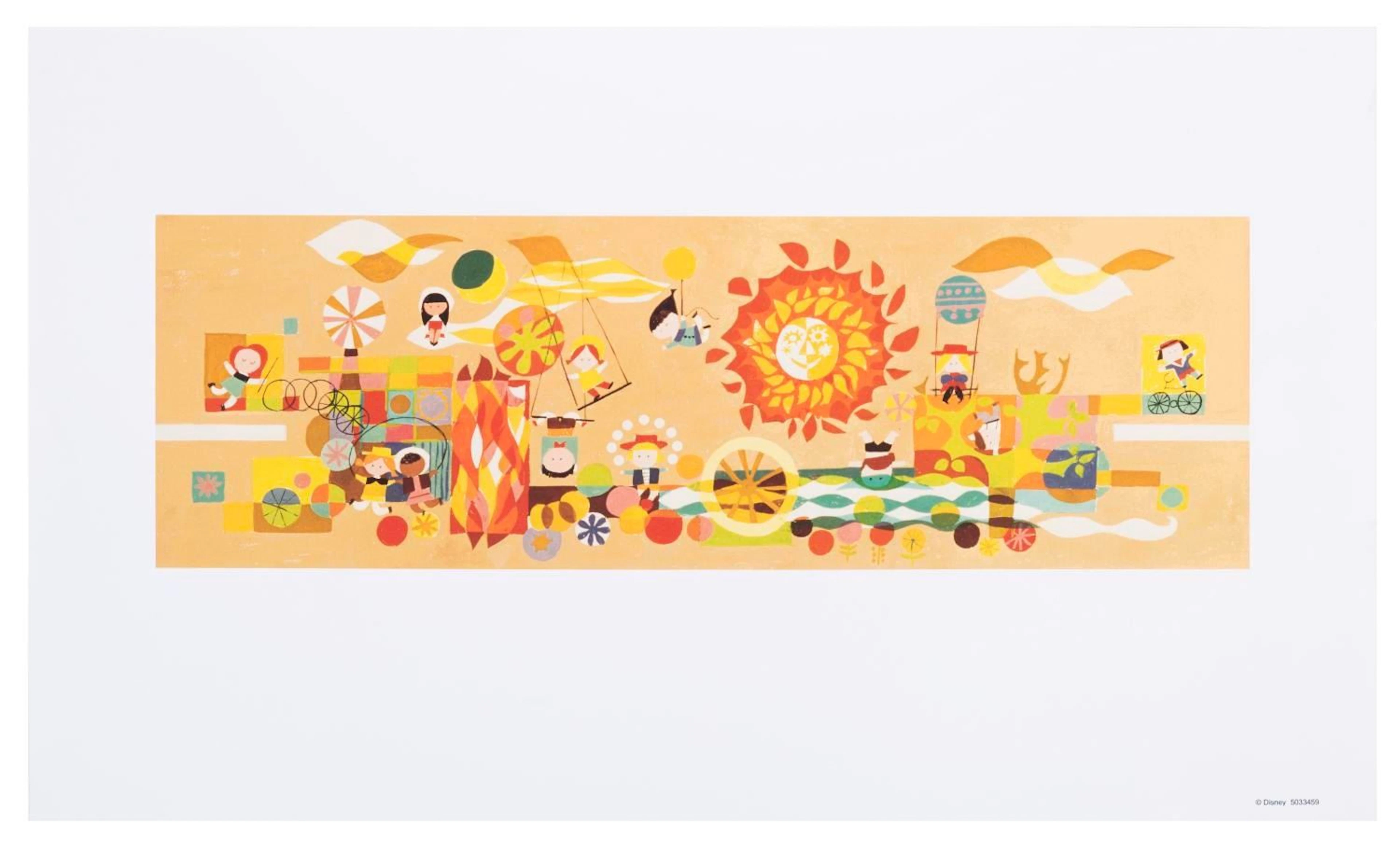 A Mary Blair Tomorrowland Mural Concept Art Print.