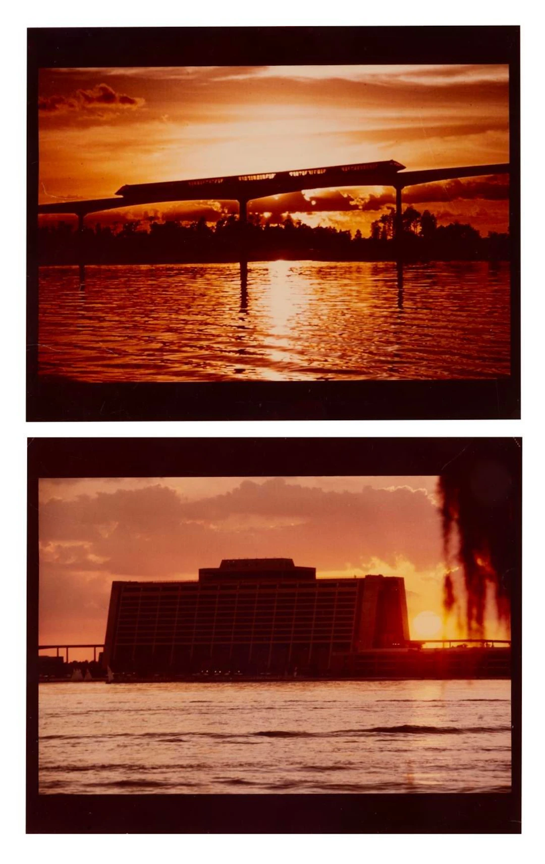 A Pair of Walt Disney World Sunset Photographs.