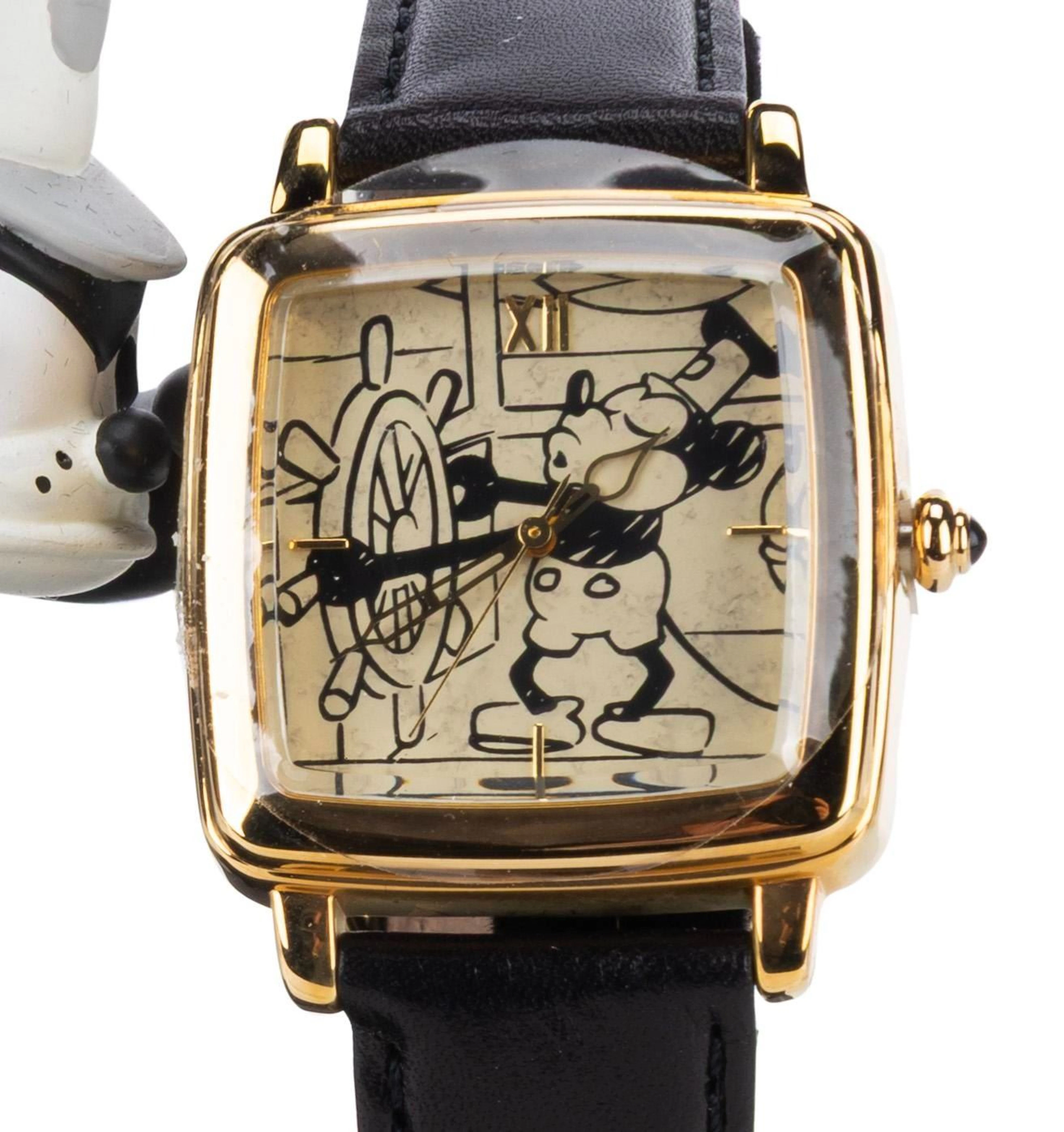 A "Steamboat Willie" Watch and Display.