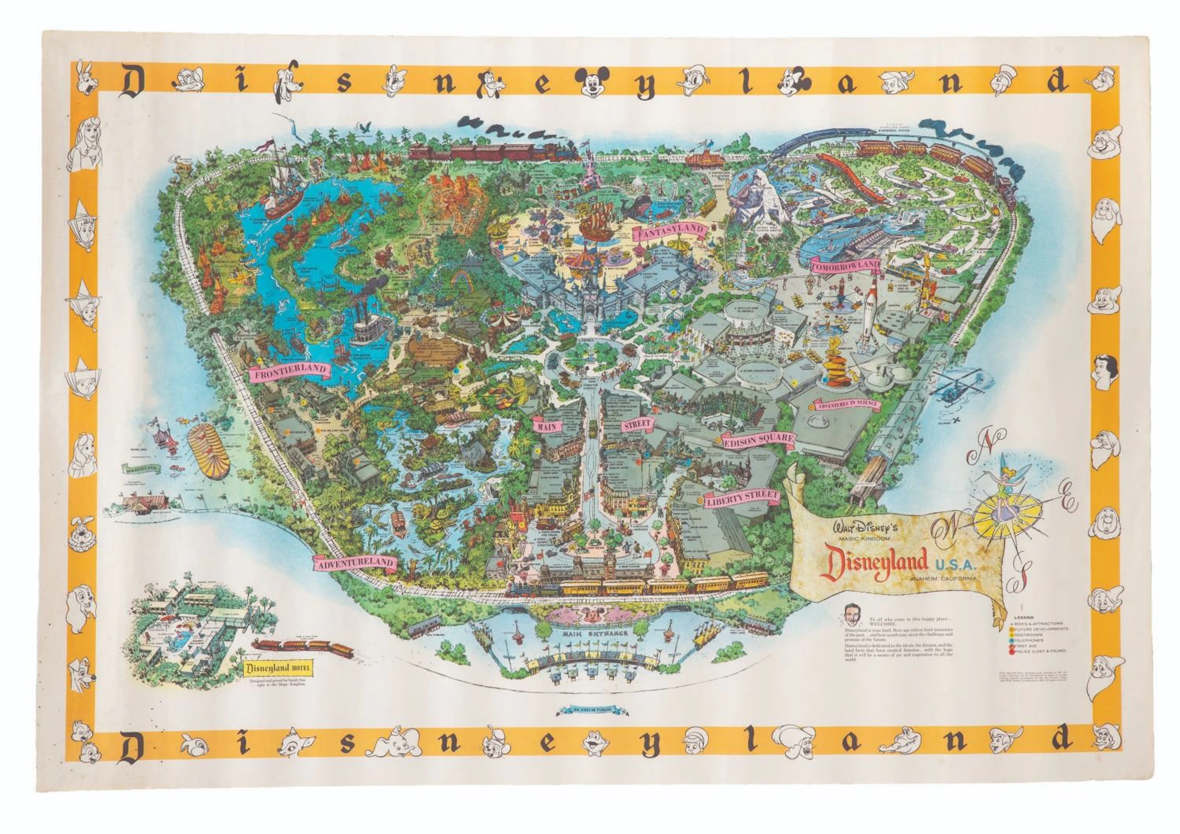 A 1958-B Disneyland Souvenir Map.