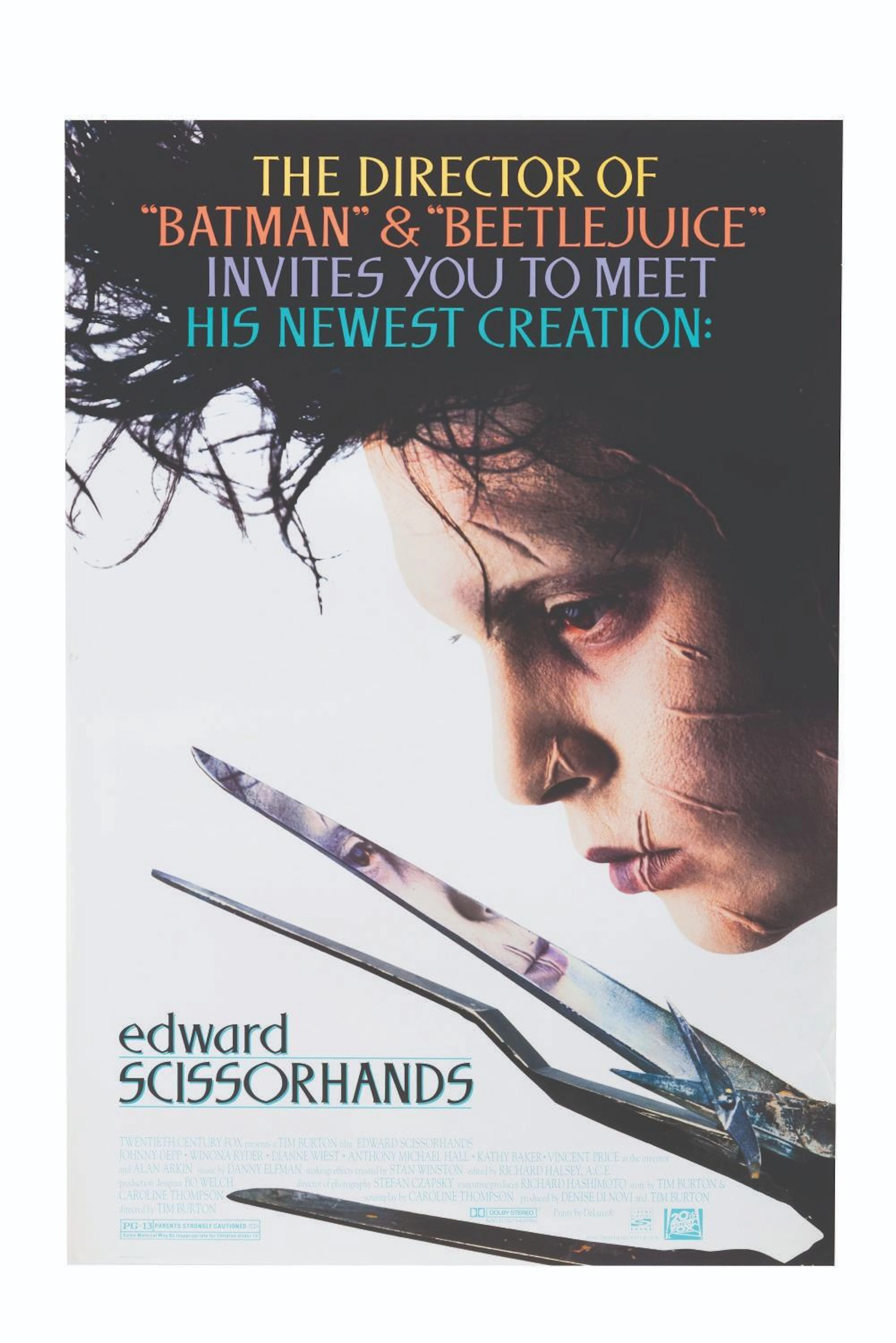An “Edward Scissorhands” One-Sheet.