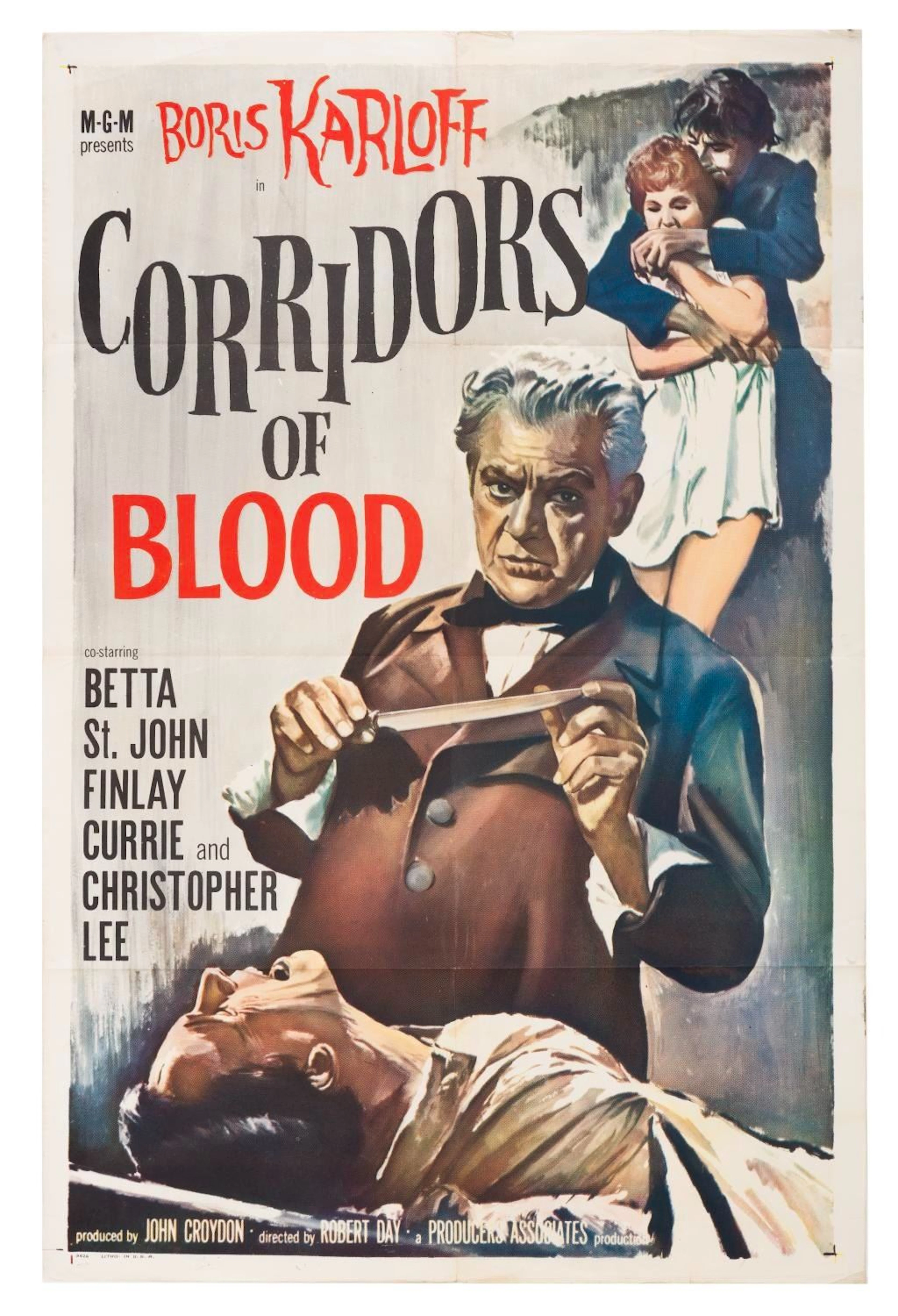 A 1958 "Corridors of Blood" One-Sheet.
